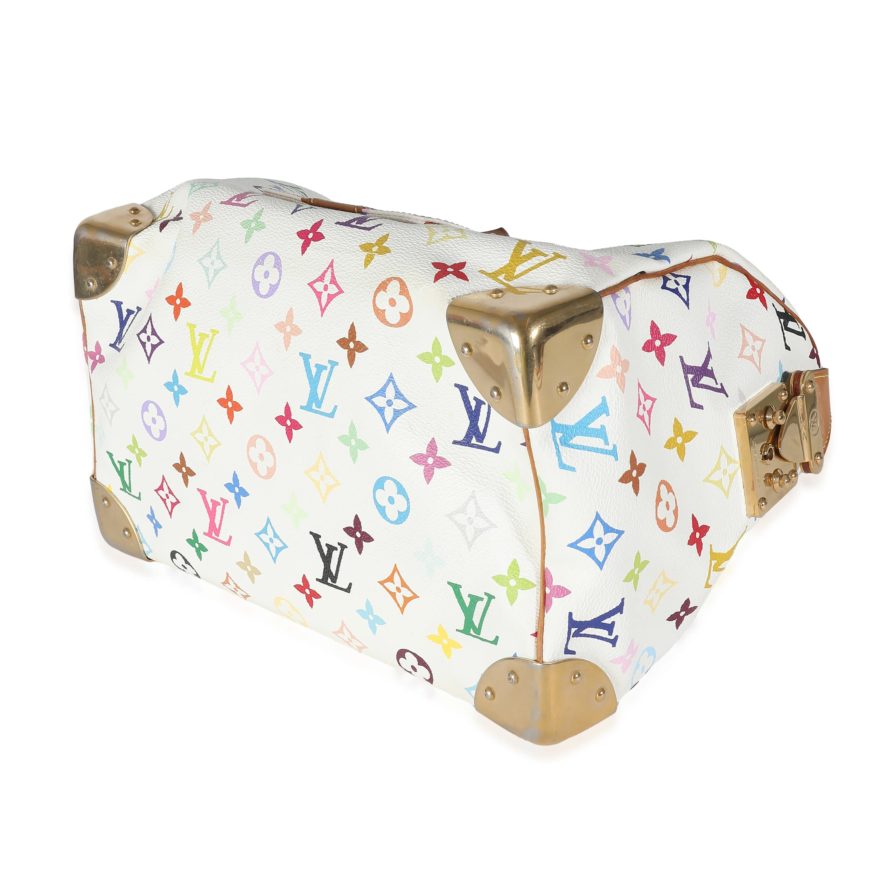 White Multicolor Monogram Canvas Speedy 30 - Image 7