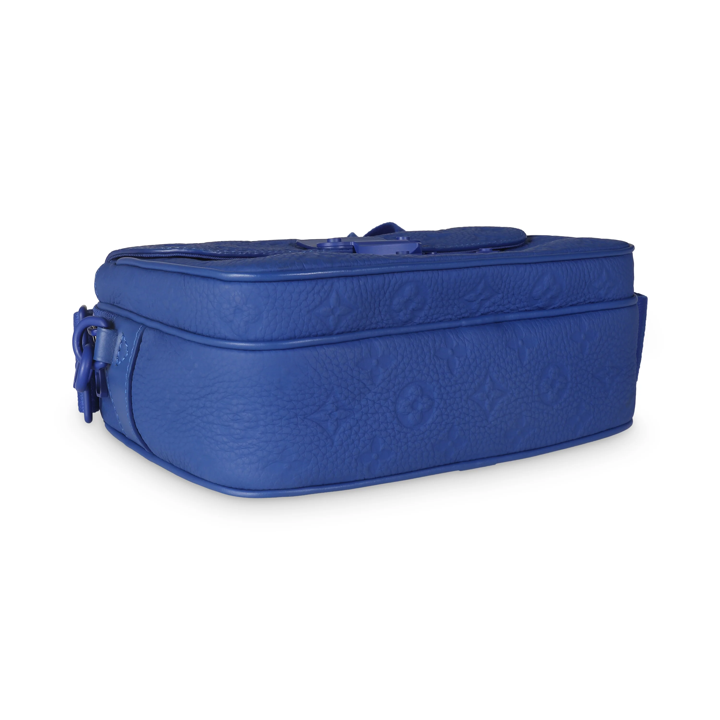 Blue Taurillon Monogram S Lock Messenger - Image 6