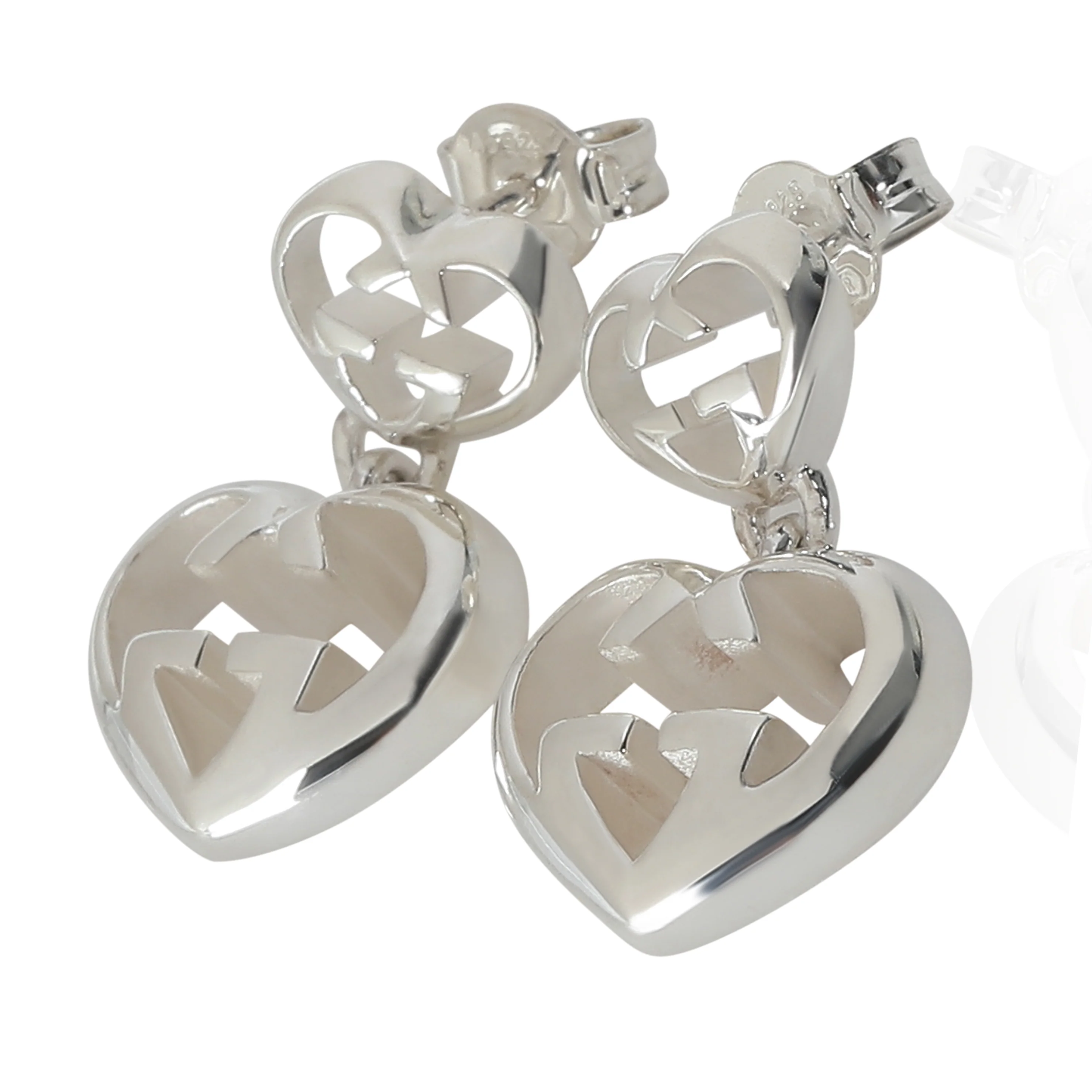Love Britt Heart Drop Earring in Sterling Silver - Image 2