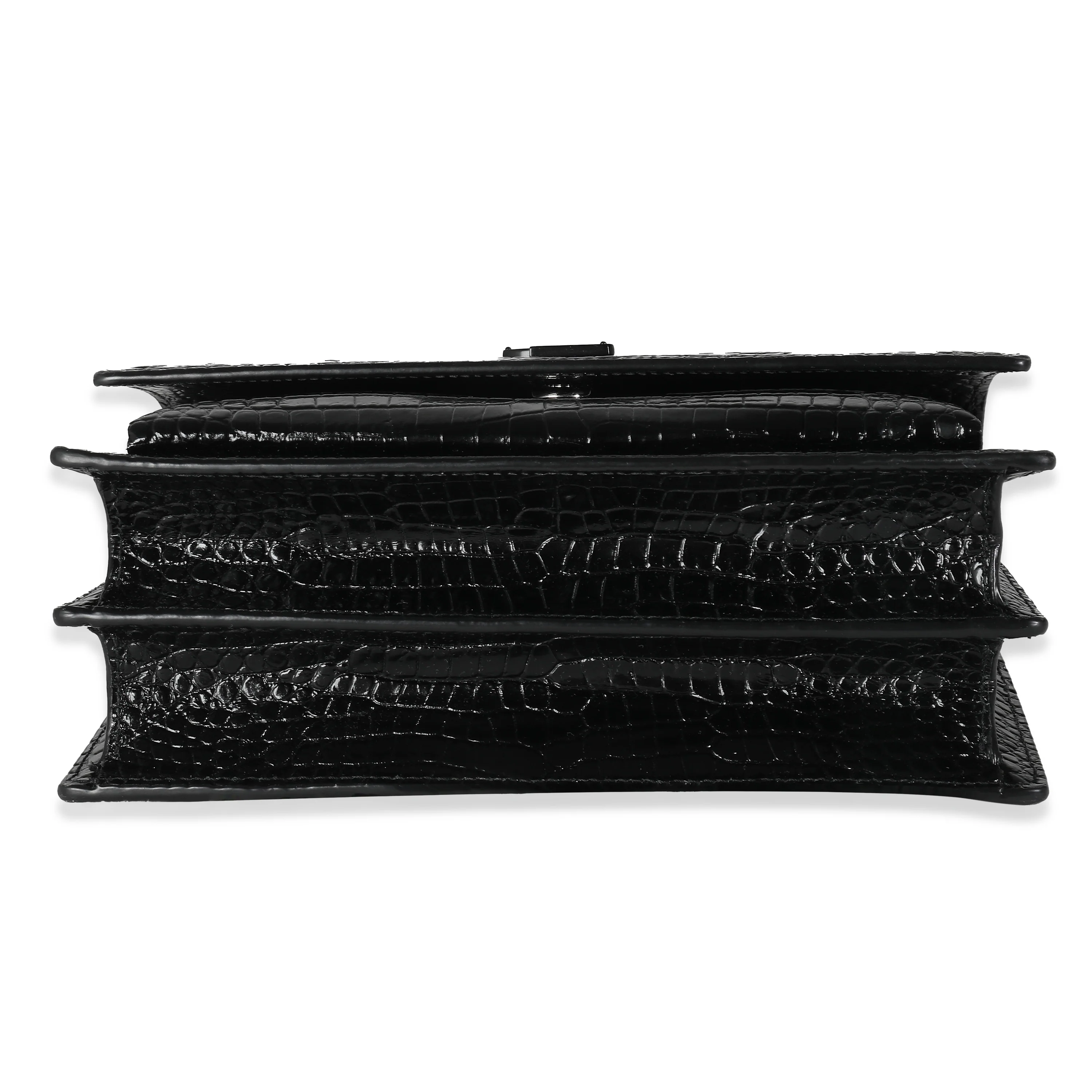 Black Croc Embossed Calfskin Medium Sunset - Image 5