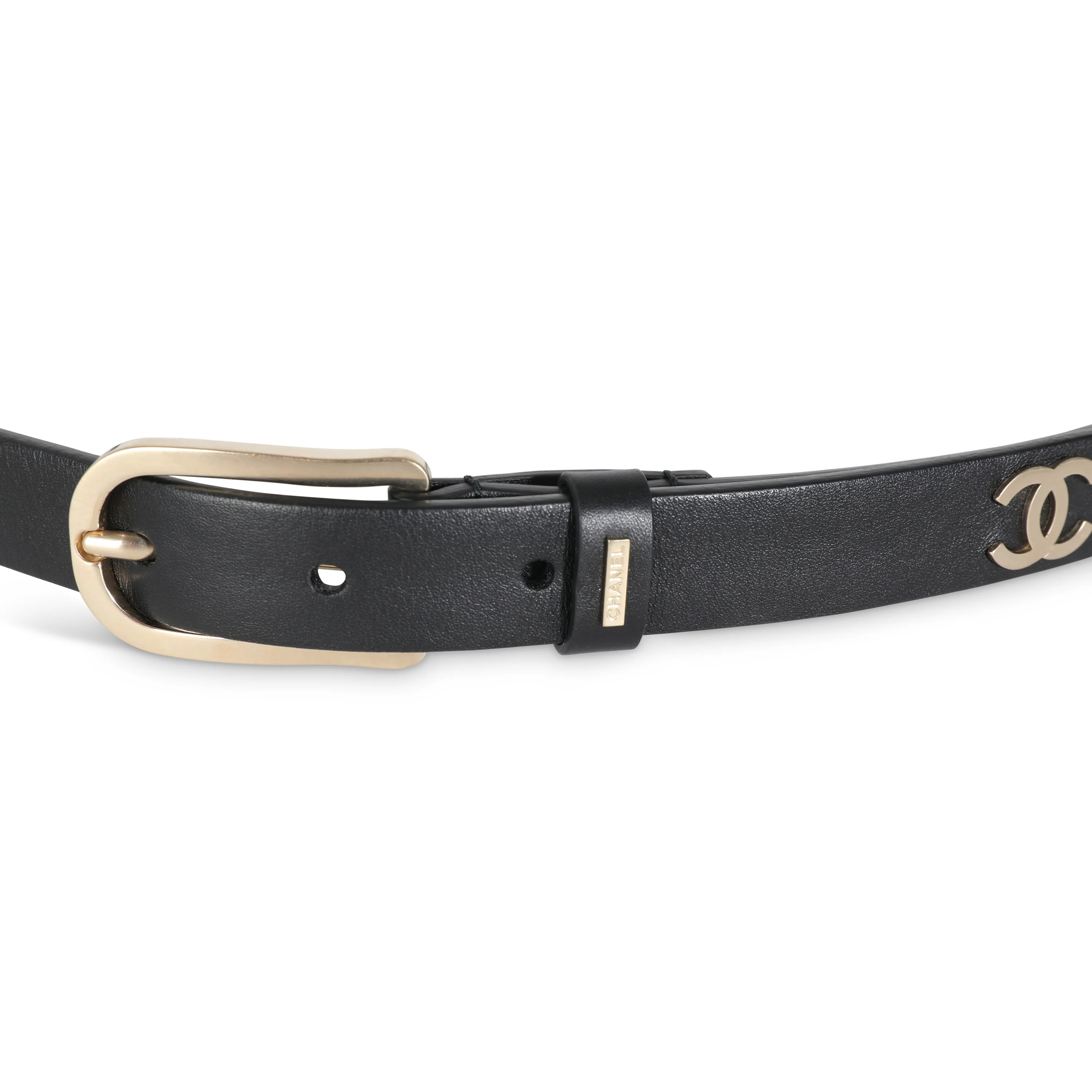 B15 Black Calfskin CC Buckle Belt - Image 4