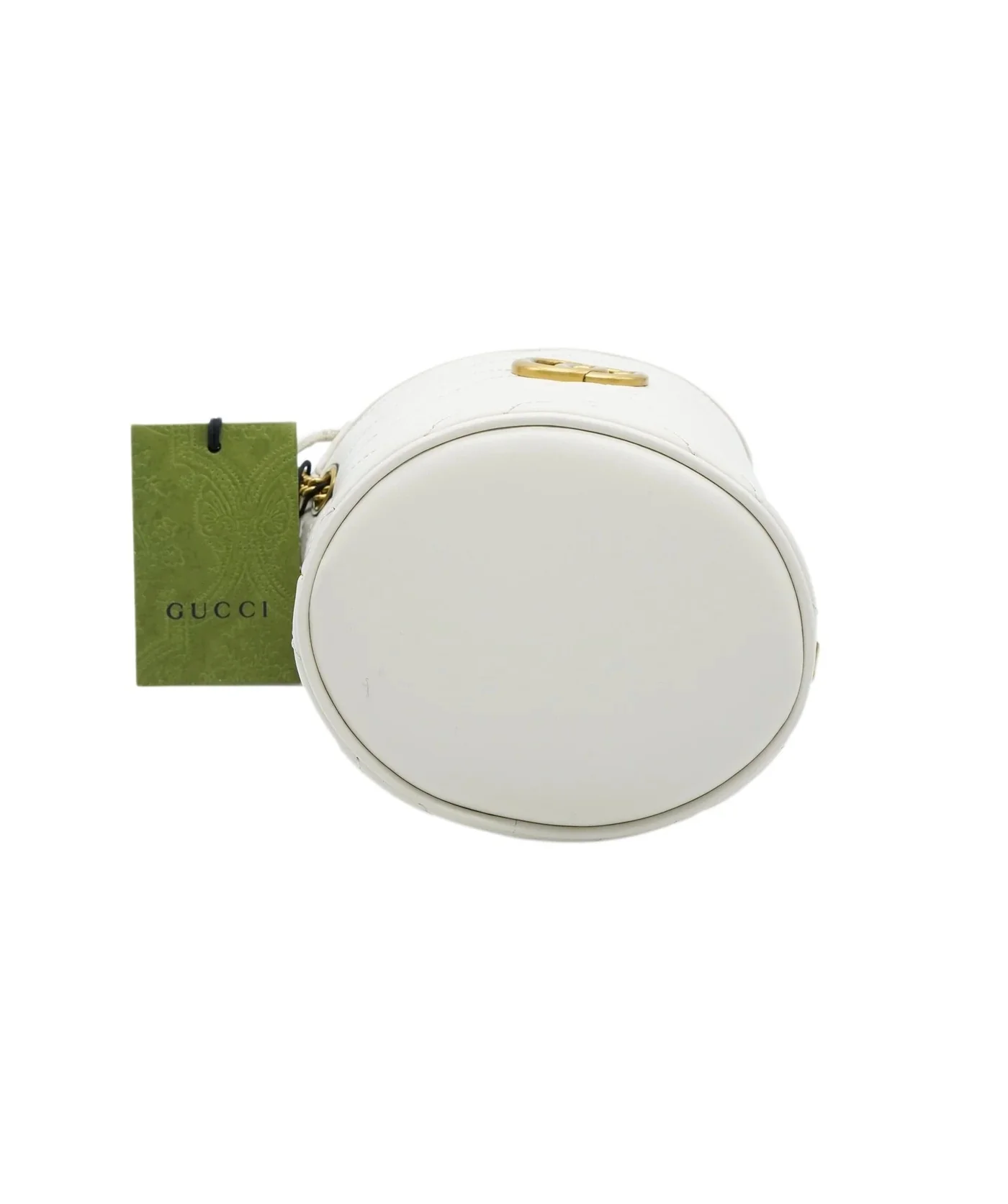 White Matelasse Calfskin Marmont Bucket Bag - Image 6
