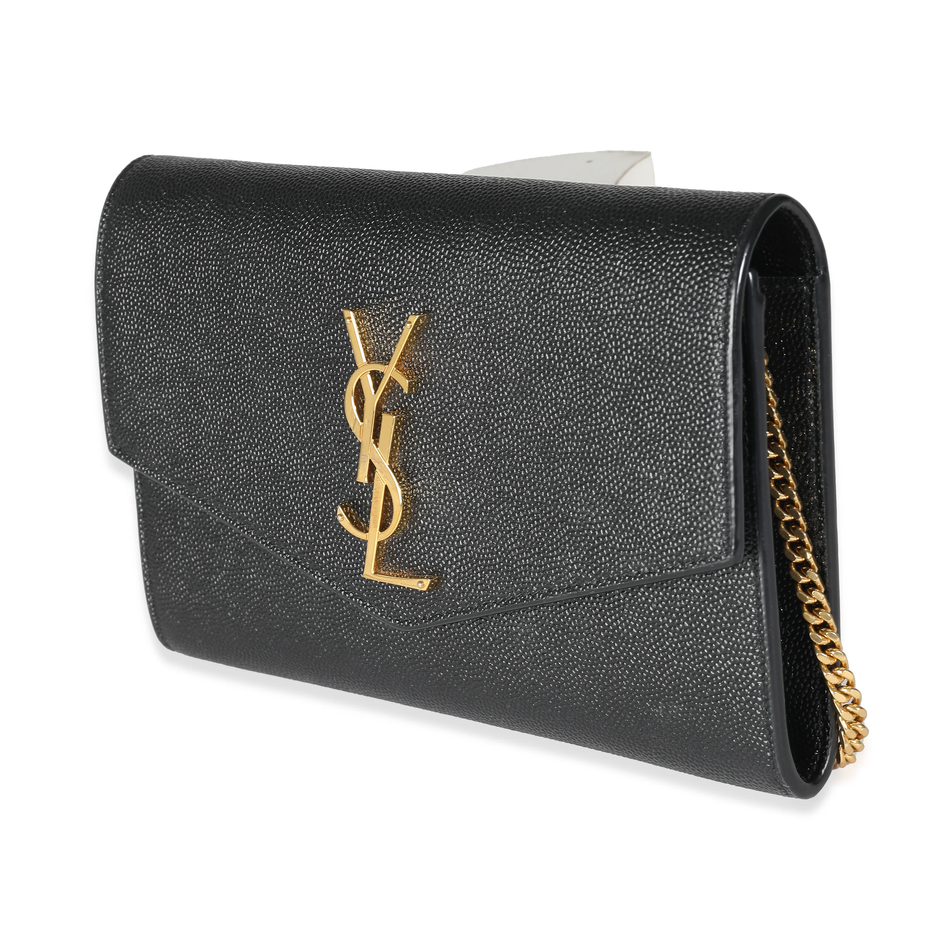 Black Grain De Poudre Uptown Chain Wallet - Image 2