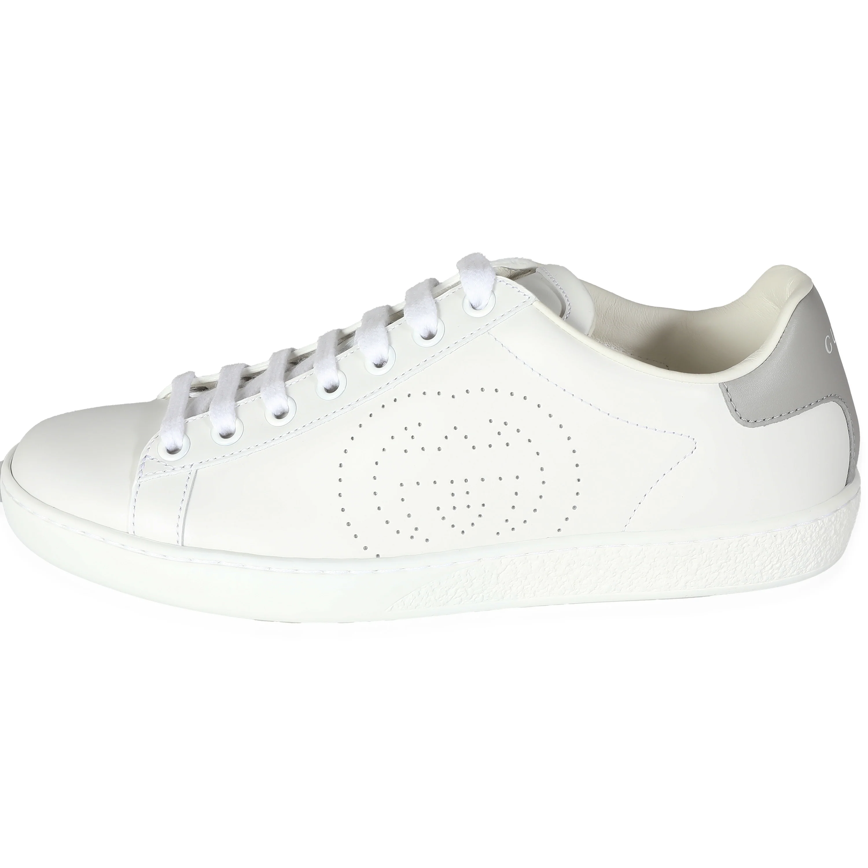 White Calfskin Perforated G Sneakers 36 - Image 5