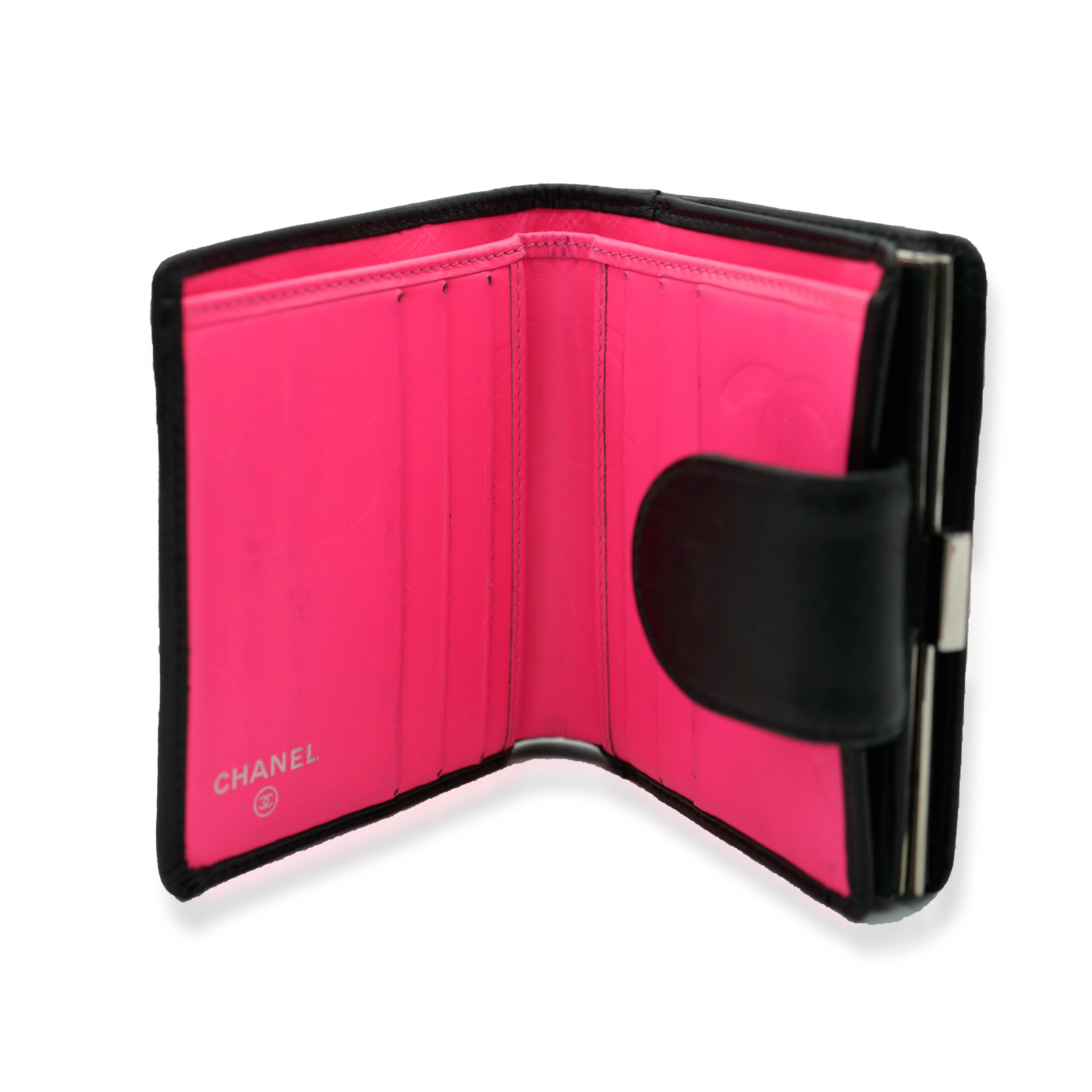 Black Quilted Lambskin Cambon Card Case - Image 3