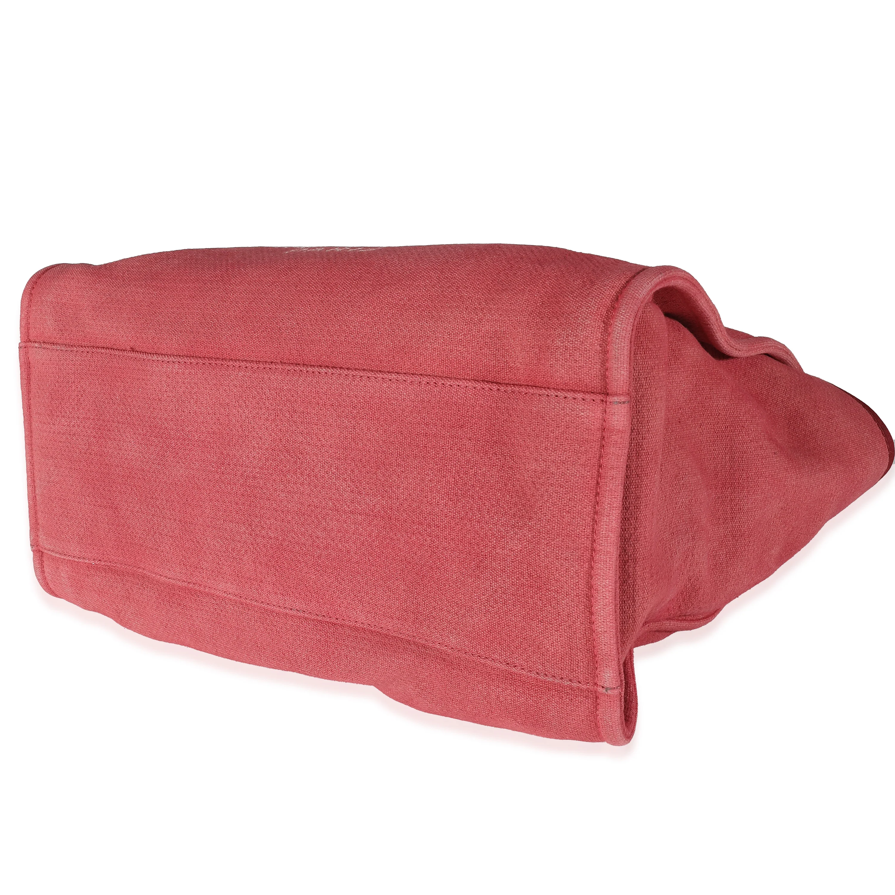 Red Canvas Medium Deauville Tote - Image 7