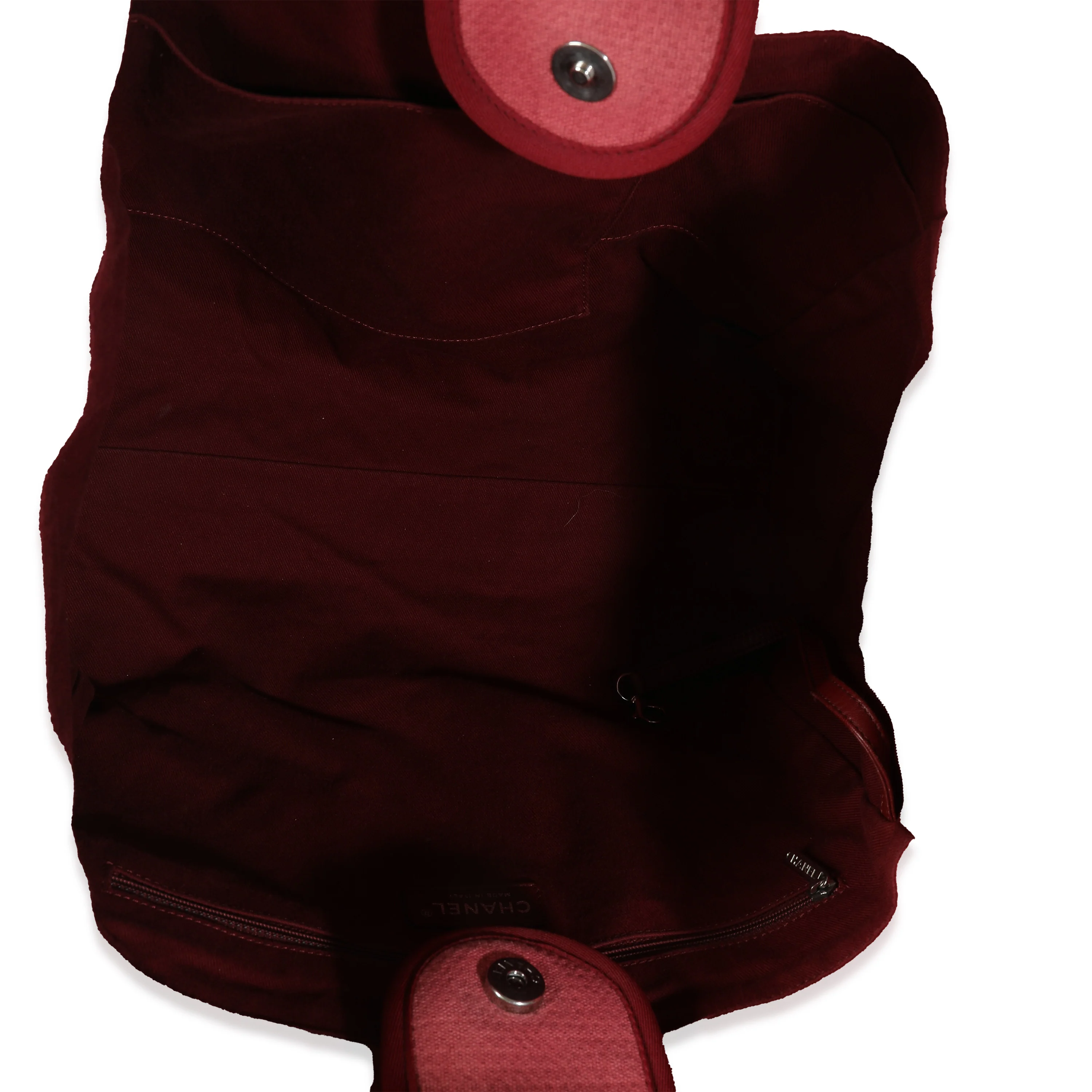 Red Canvas Medium Deauville Tote - Image 9