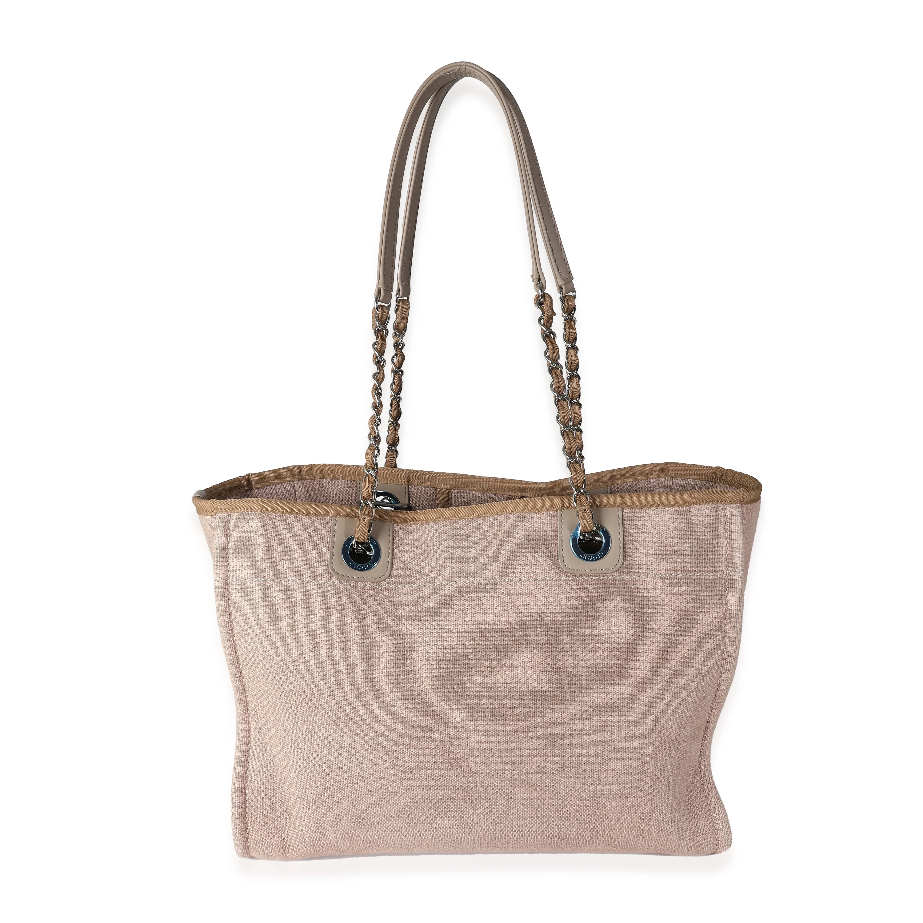 Beige Canvas Small Deauville Tote - Image 4