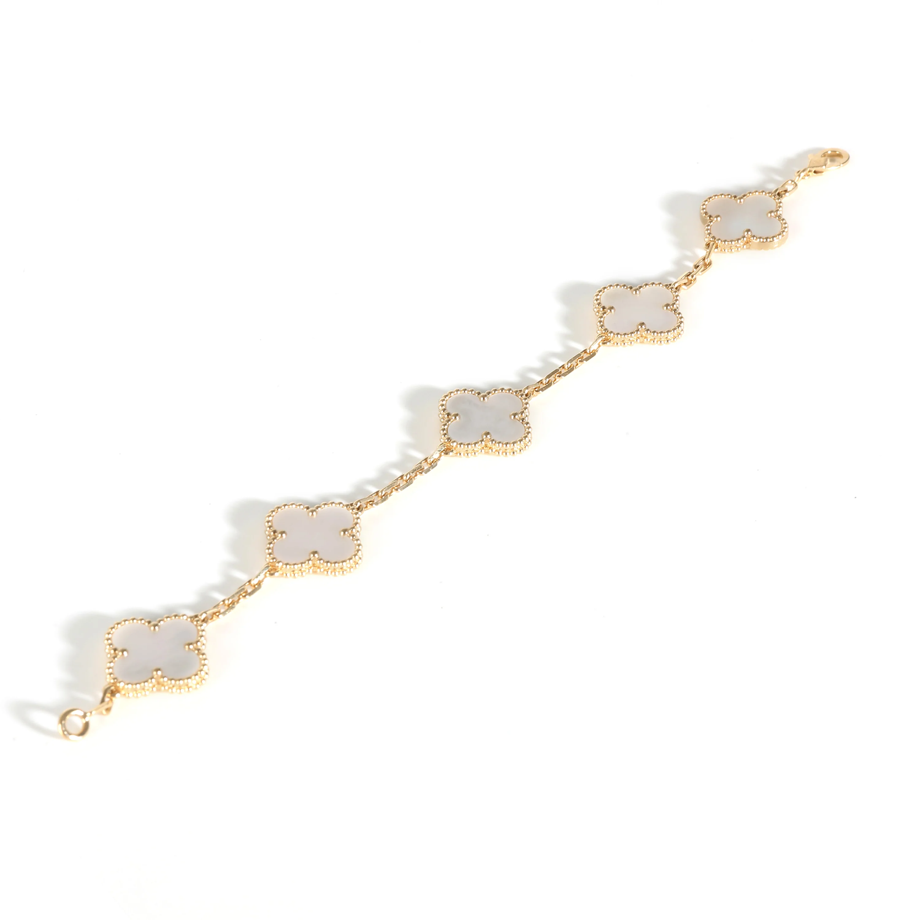 Alhambra Mother Of Pearl Bracelet in 18k Yellow Gold - Image 2