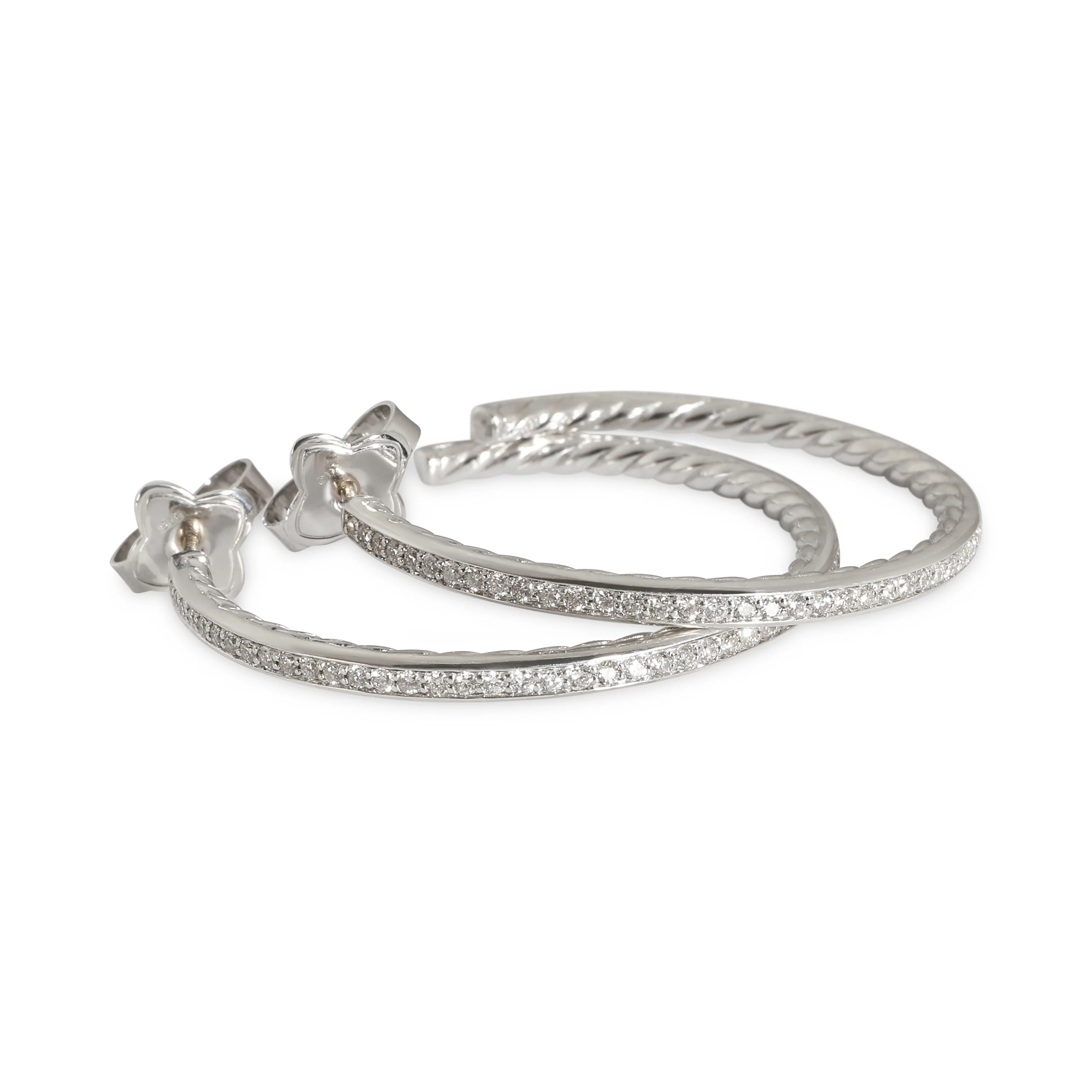 Petite Pave Collection Earrings in  Sterling Silver 0.64 CTW - Image 2