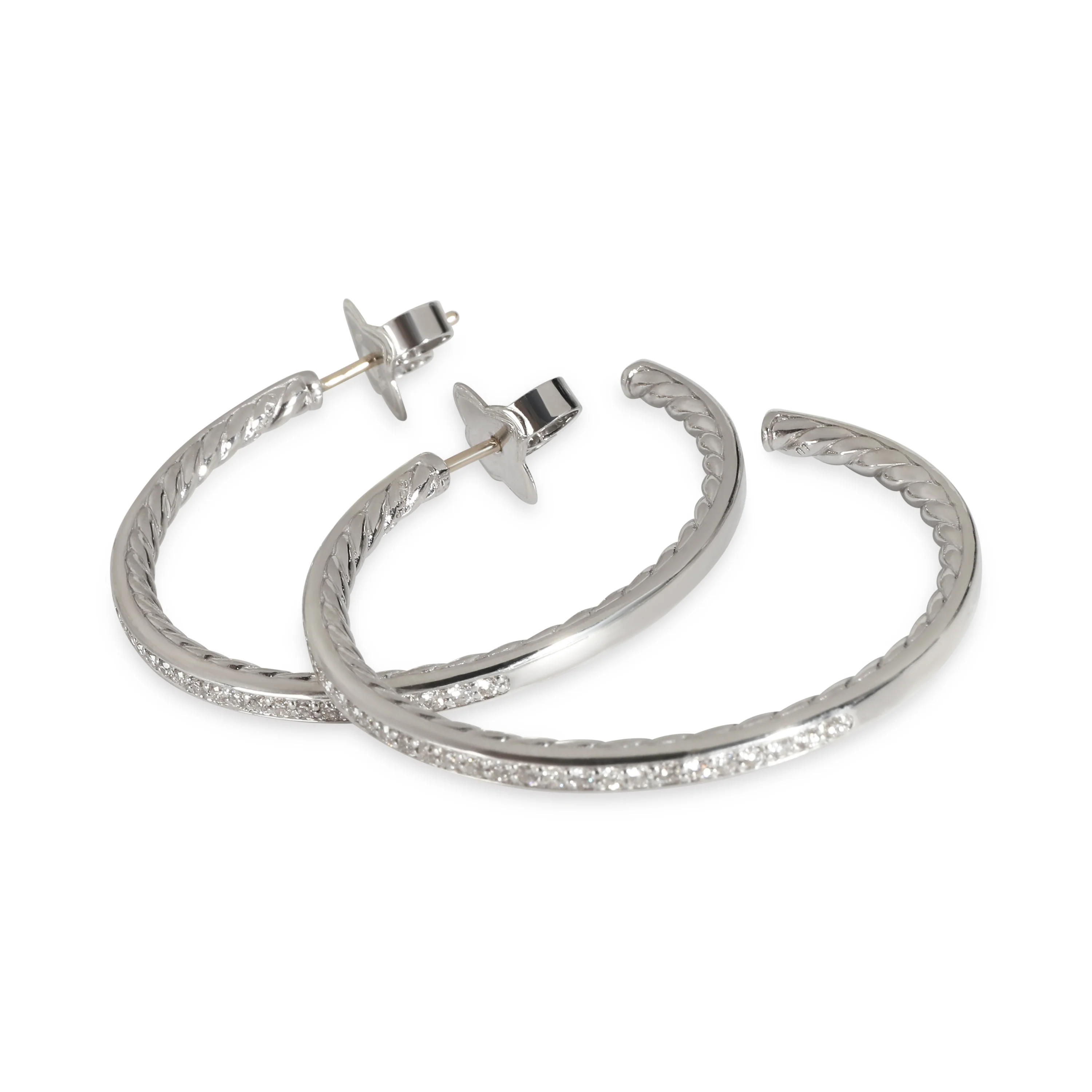 Petite Pave Collection Earrings in  Sterling Silver 0.64 CTW - Image 3