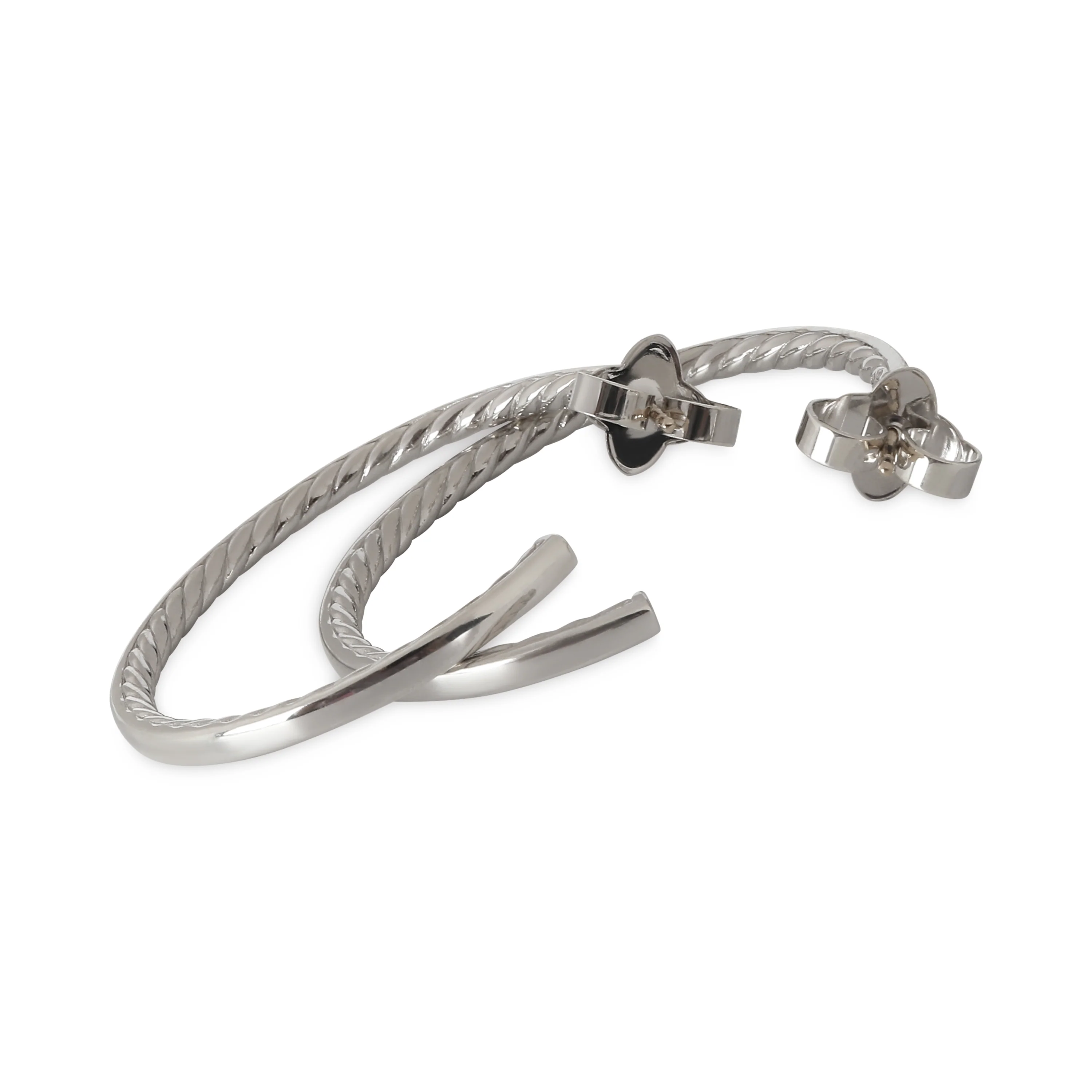 Petite Pave Collection Earrings in  Sterling Silver 0.64 CTW - Image 4