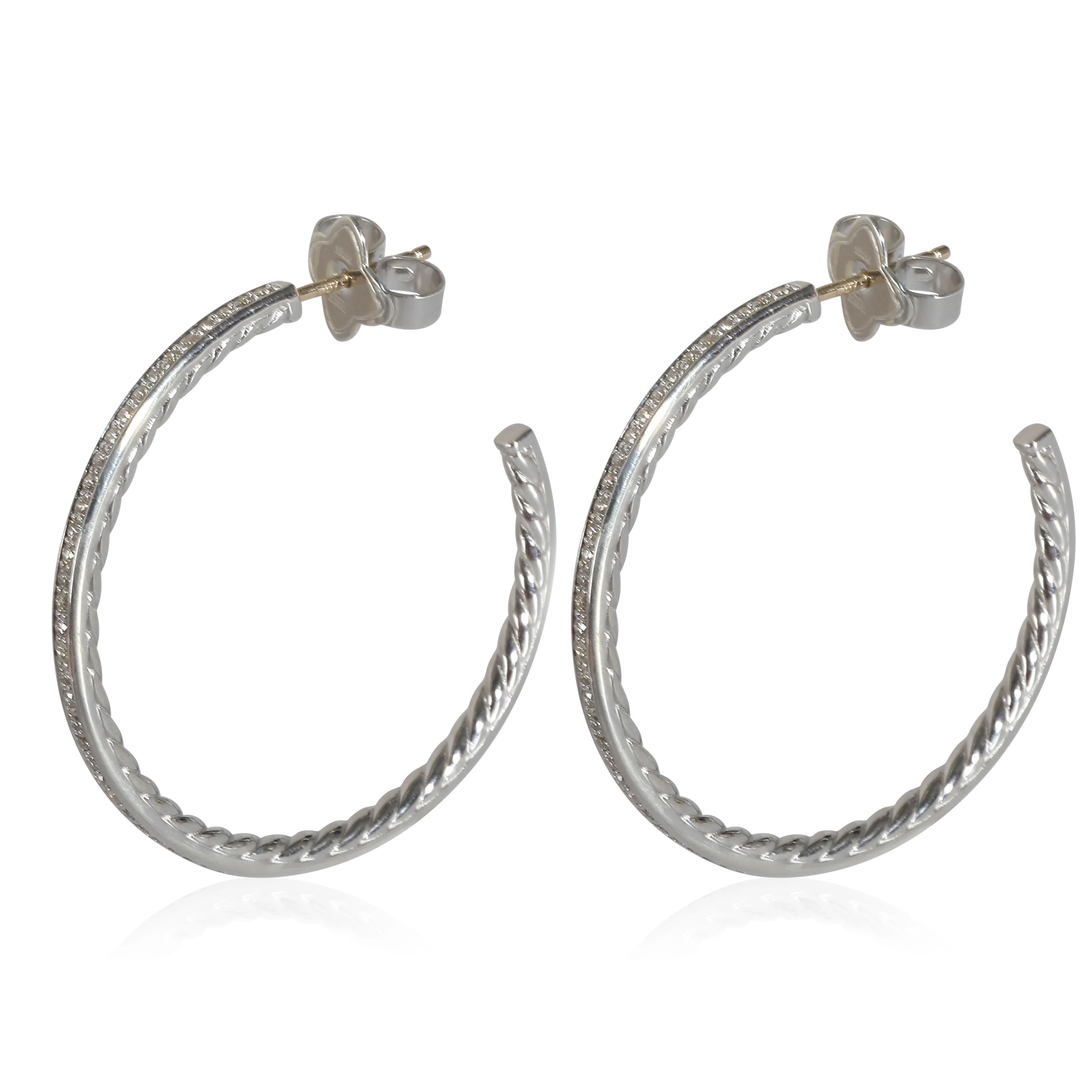 Petite Pave Collection Earrings in  Sterling Silver 0.64 CTW - Image 5