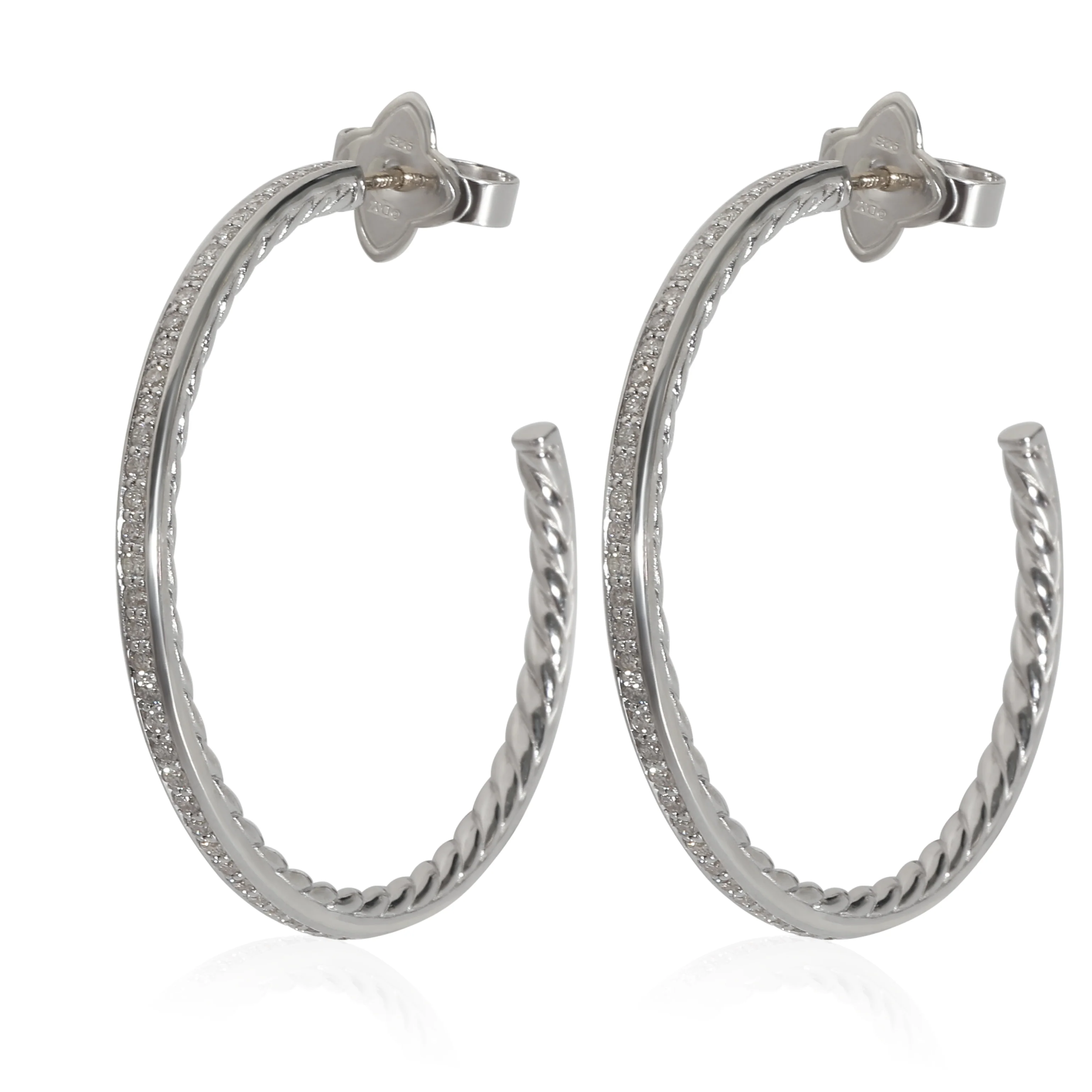 Petite Pave Collection Earrings in  Sterling Silver 0.64 CTW - Image 7