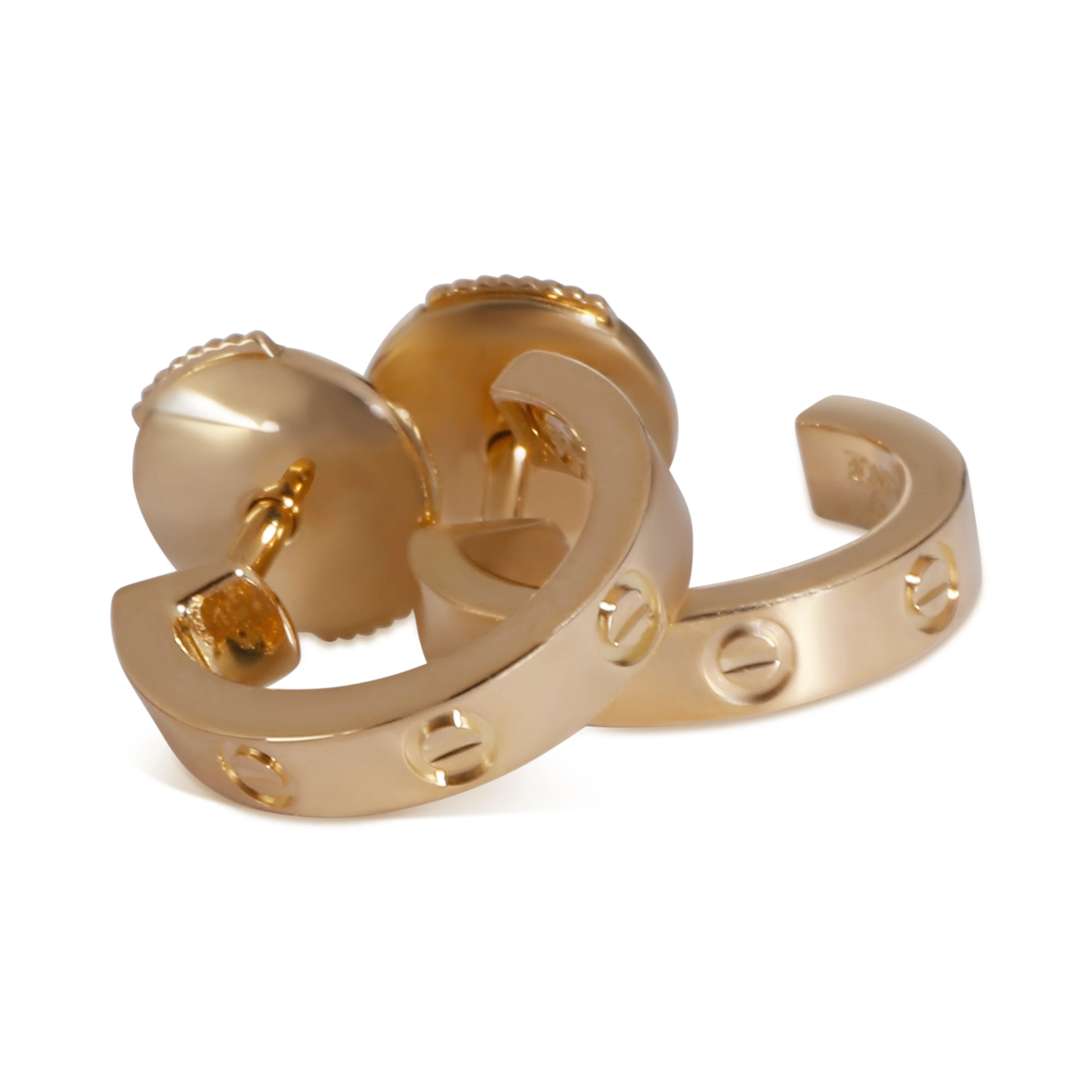 Love Earrings in 18k Yellow Gold - Image 2