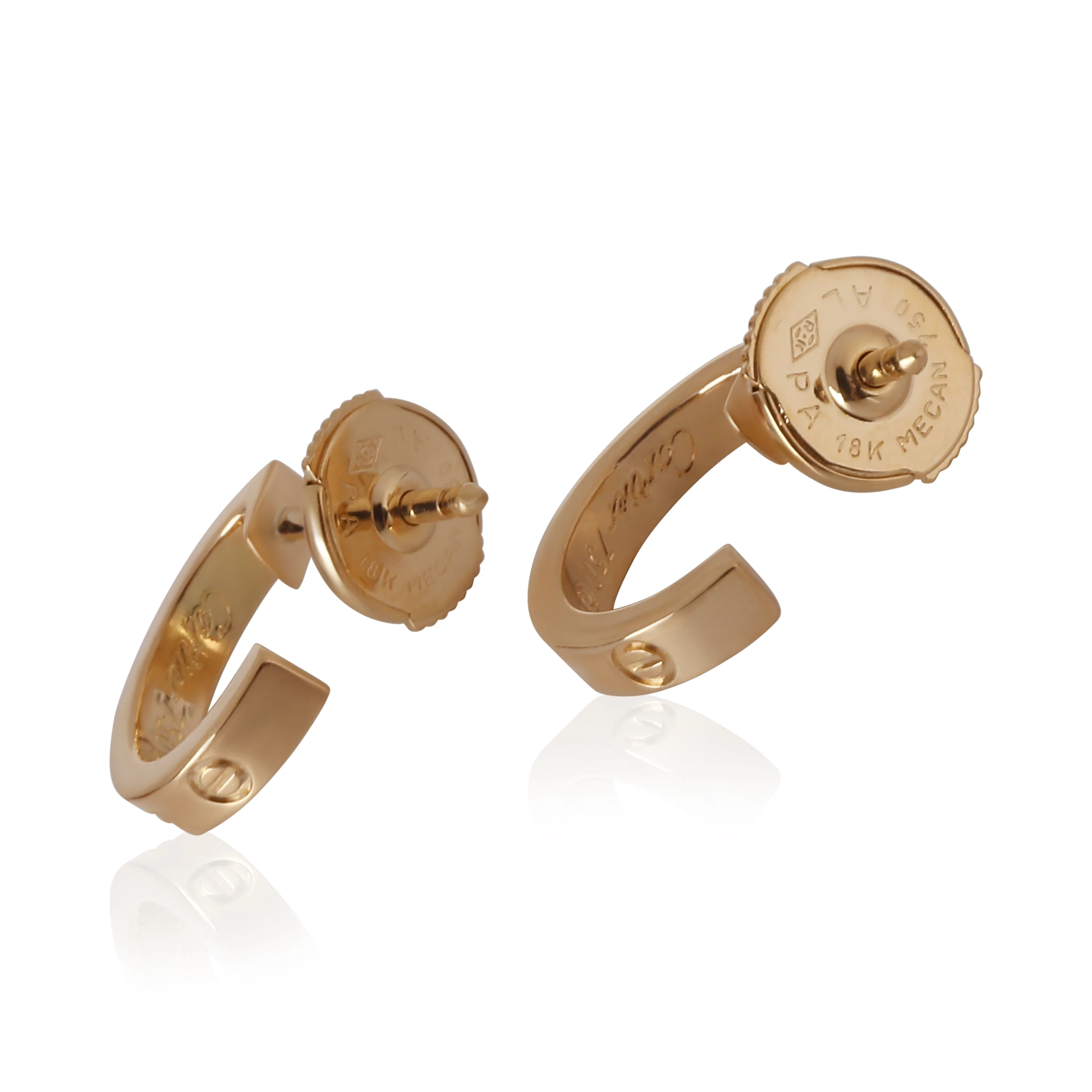 Love Earrings in 18k Yellow Gold - Image 3