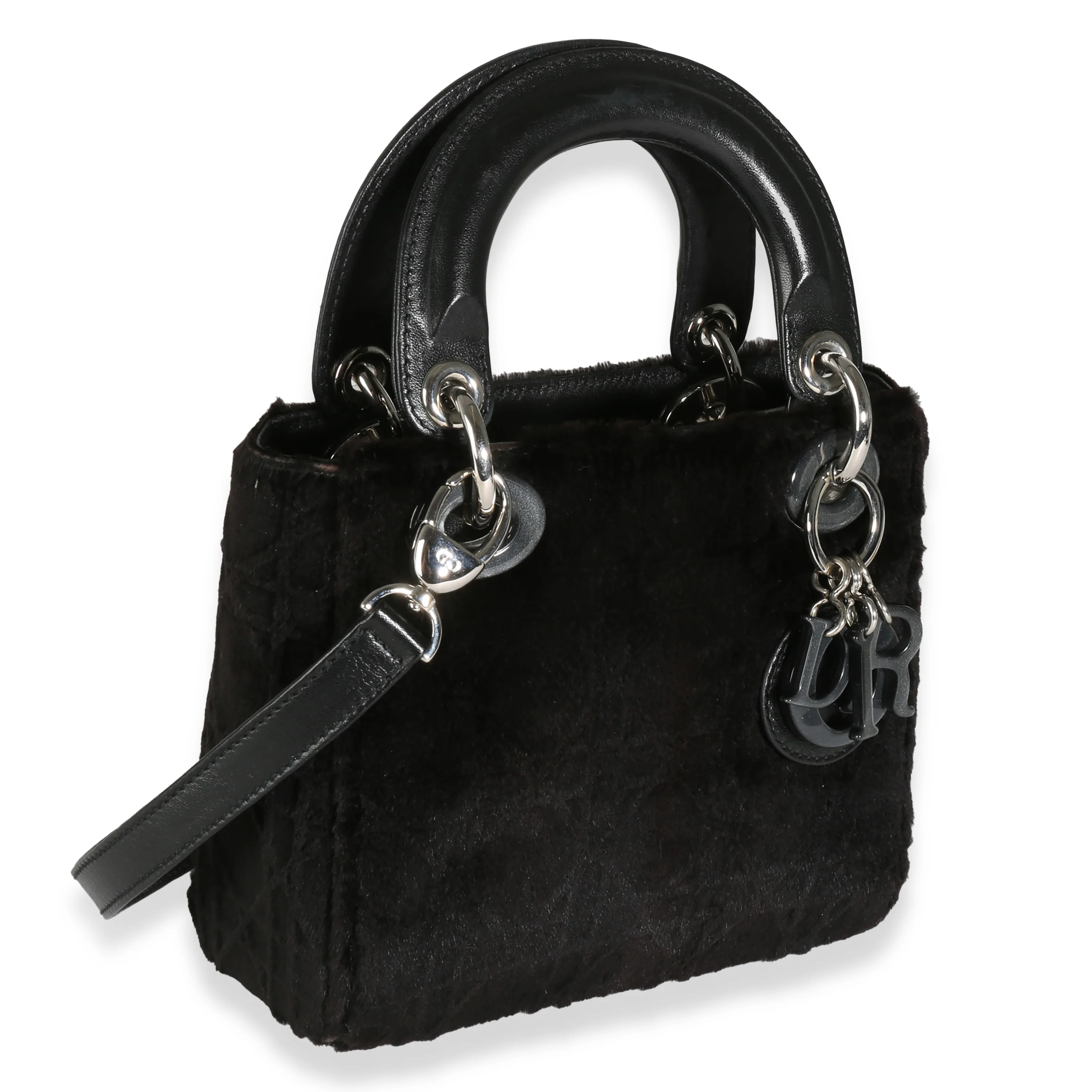 Black Fur Cannage Mini Lady Dior - Image 3