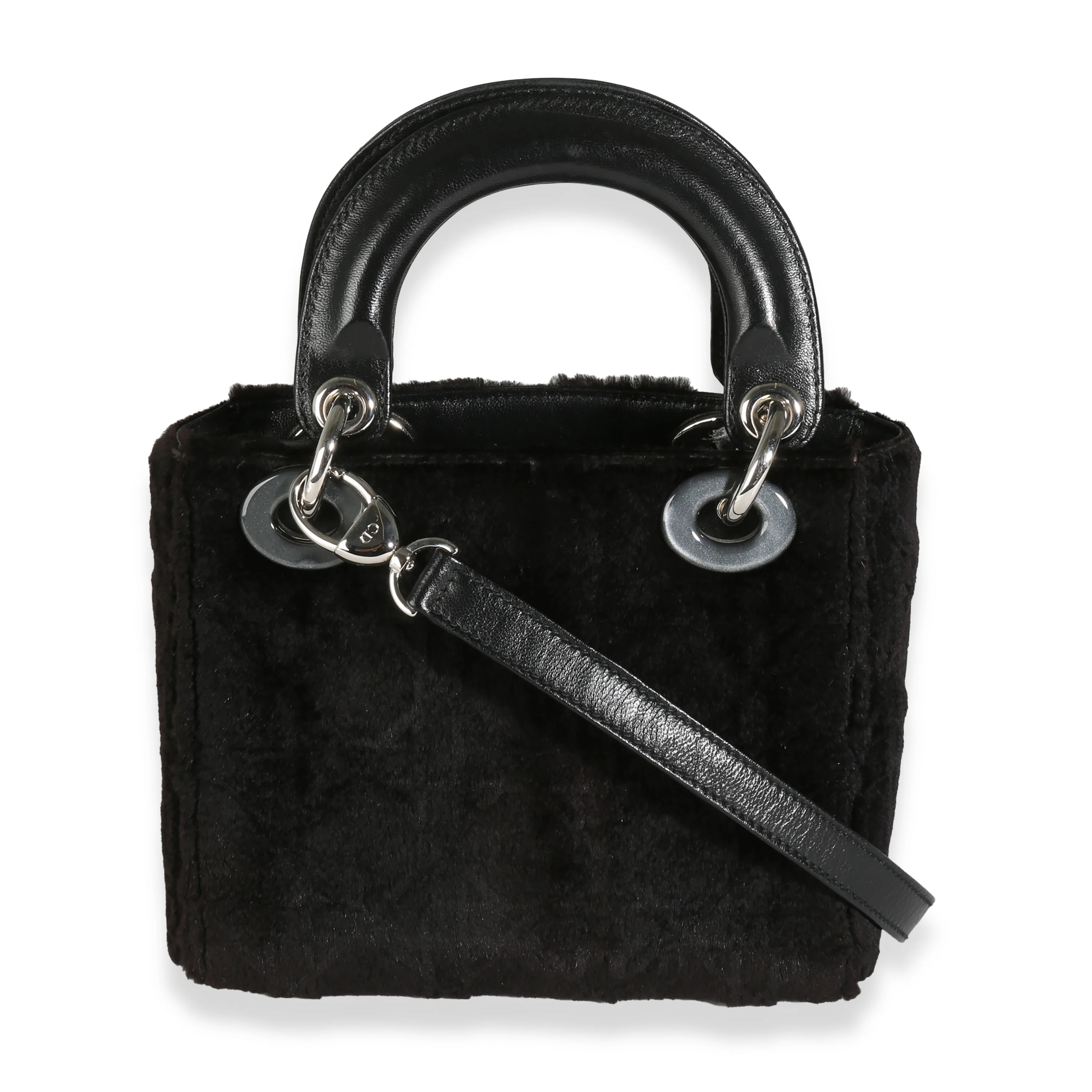Black Fur Cannage Mini Lady Dior - Image 4