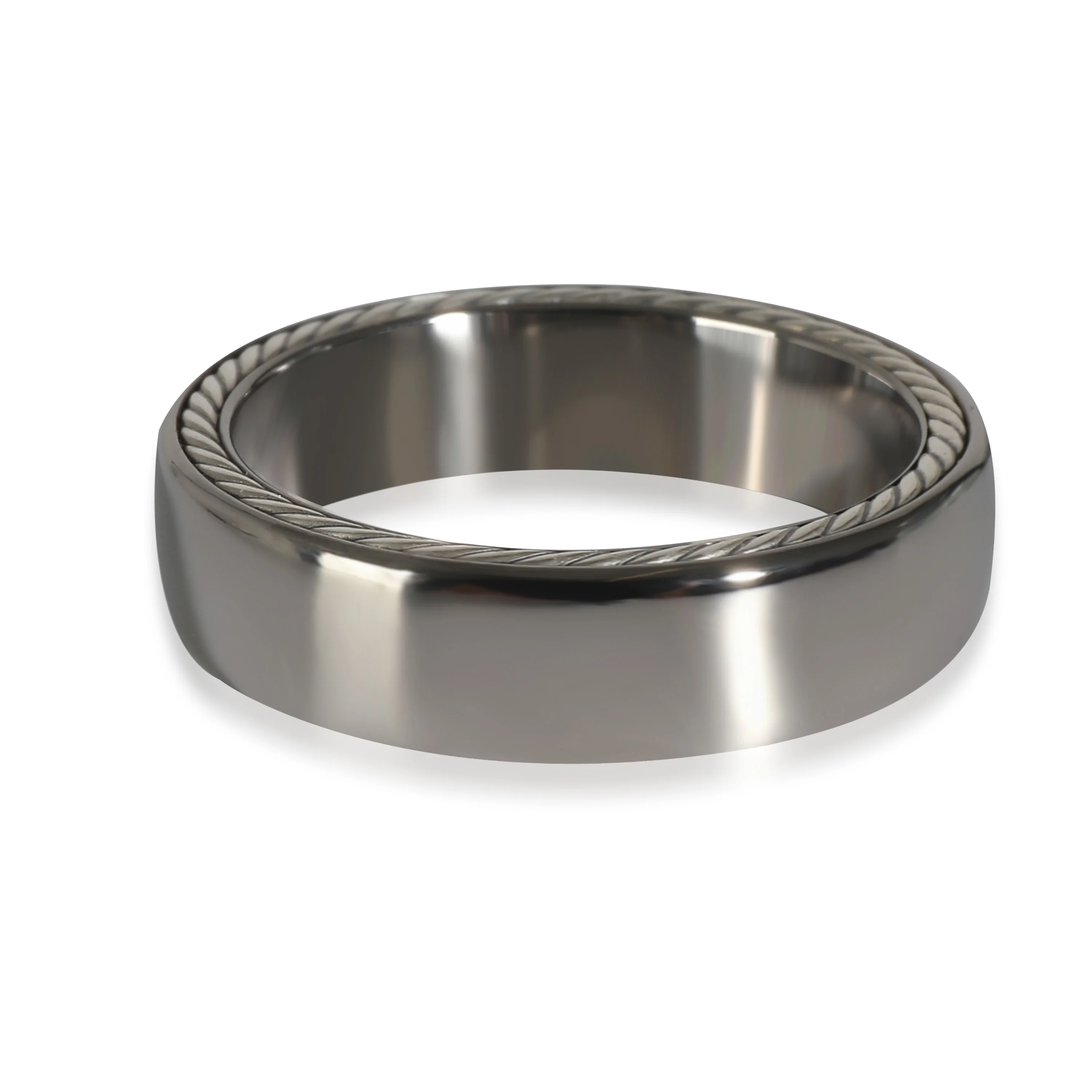 Streamline Band in 925 Sterling Silver/Titanium - Image 3