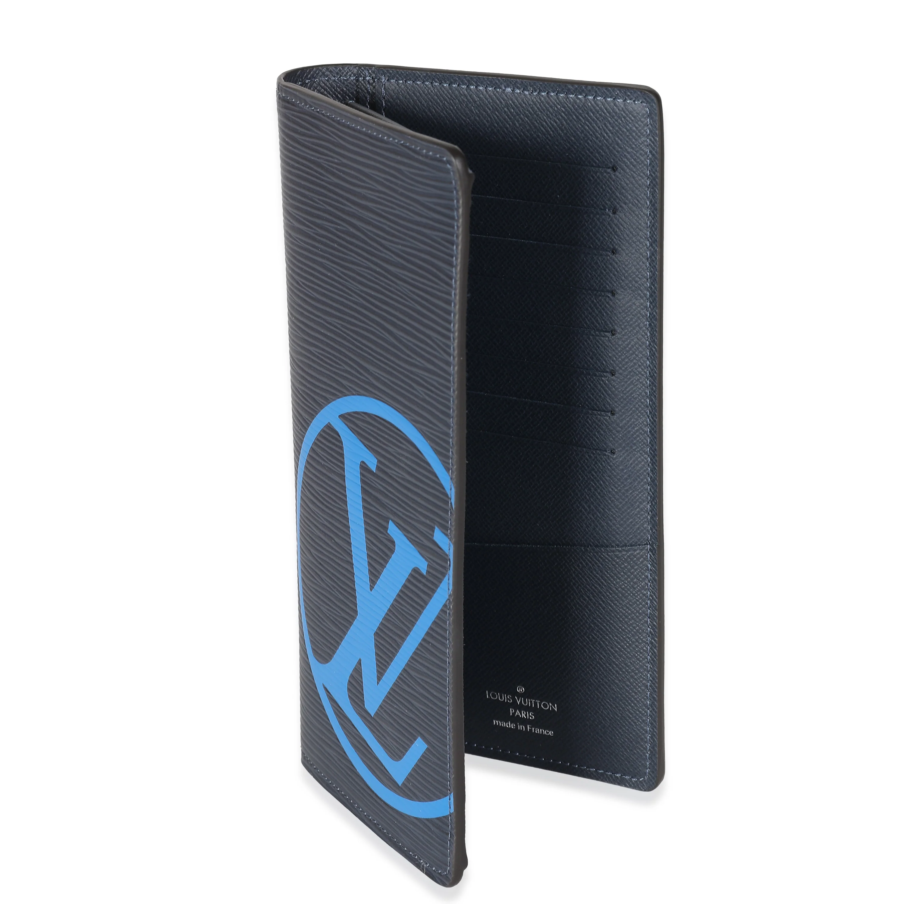 Navy Epi LV Circle Brazza Wallet - Image 2