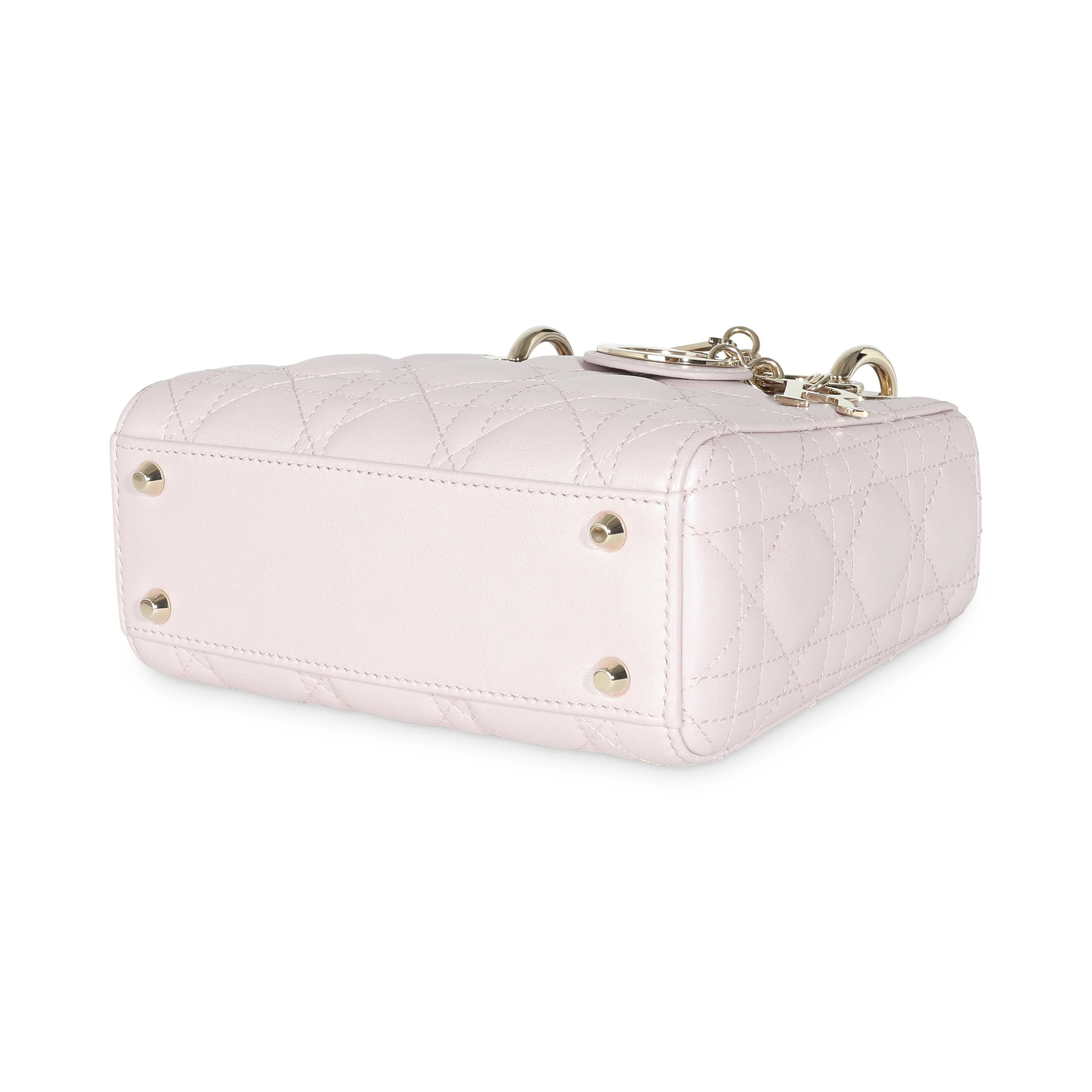 Lotus Pearlescent Cannage Lambskin Mini Lady Dior - Image 7