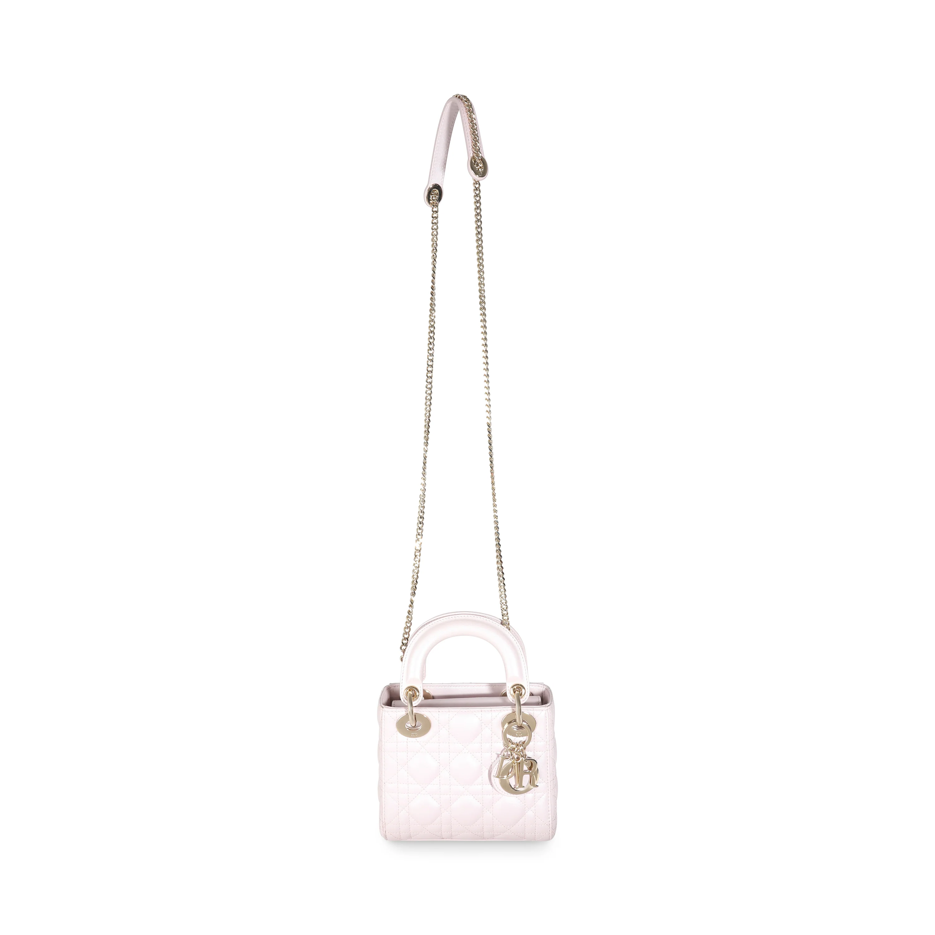 Lotus Pearlescent Cannage Lambskin Mini Lady Dior - Image 8
