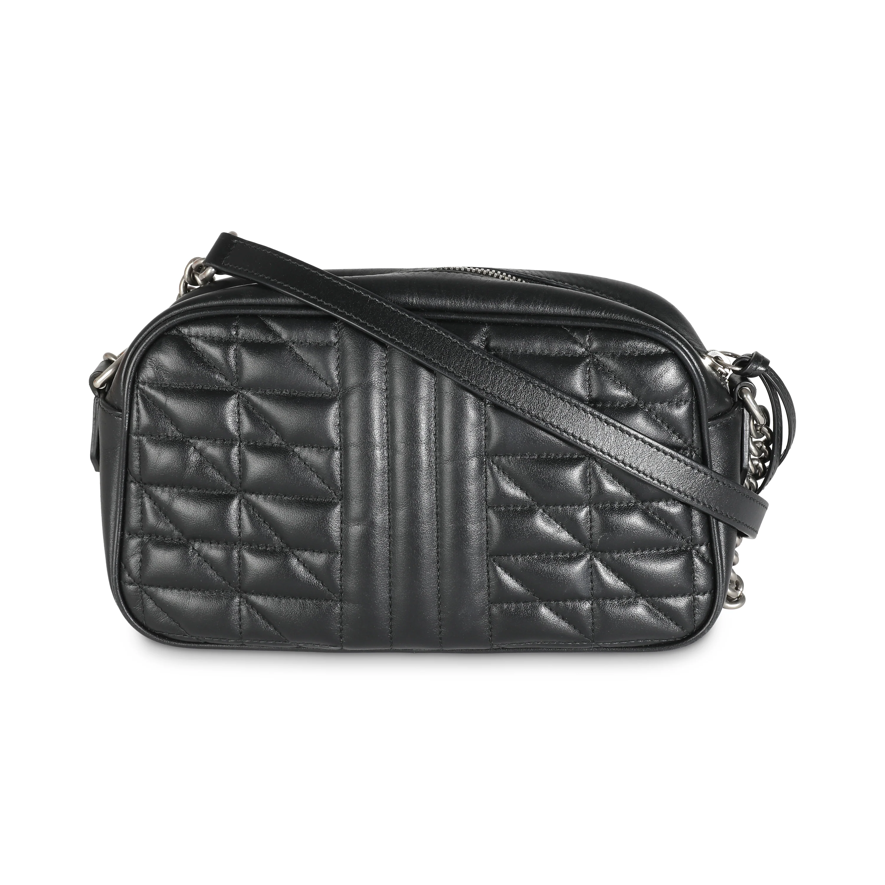 Black Matelasse Calfskin Aria Small GG Marmont Shoulder Bag - Image 4