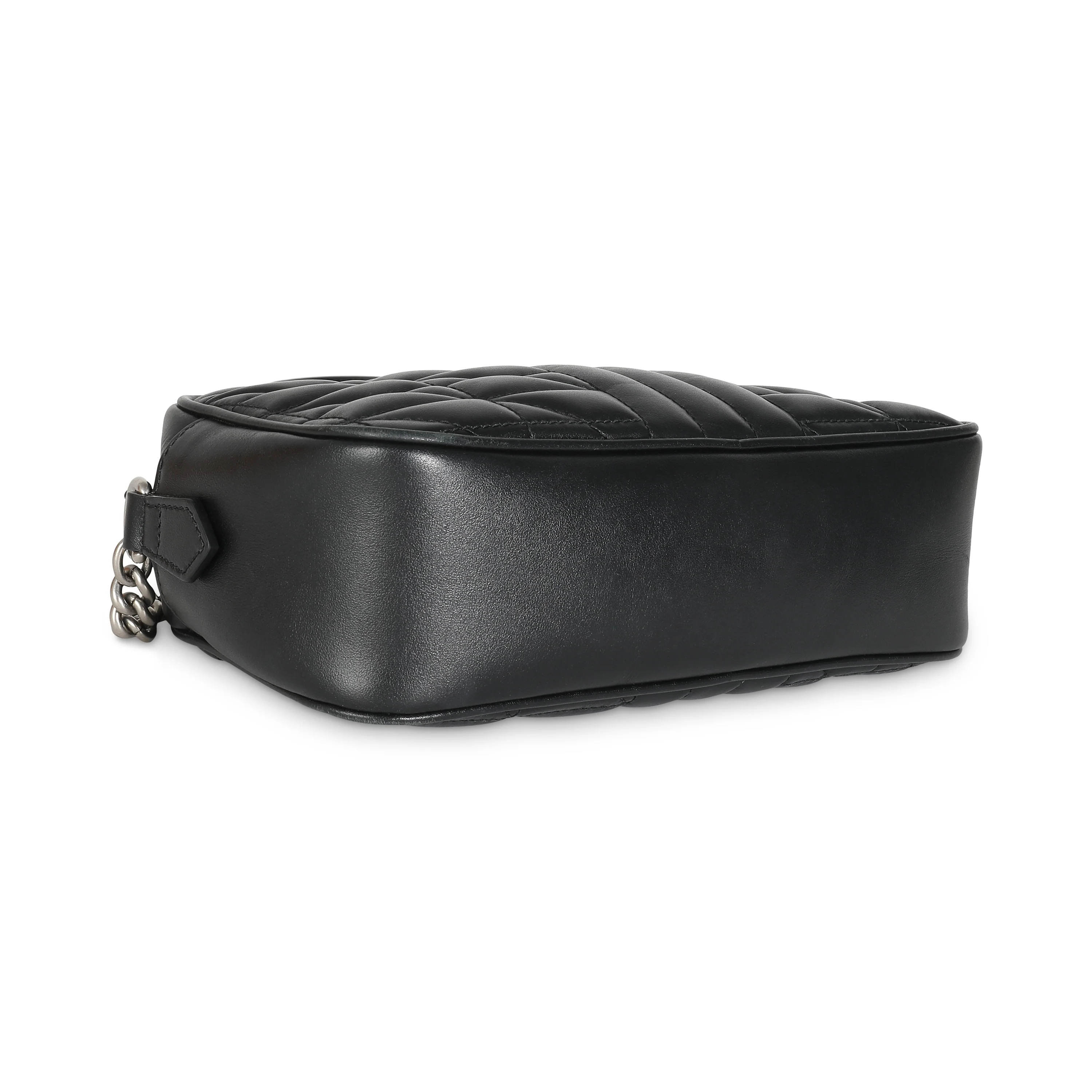 Black Matelasse Calfskin Aria Small GG Marmont Shoulder Bag - Image 6