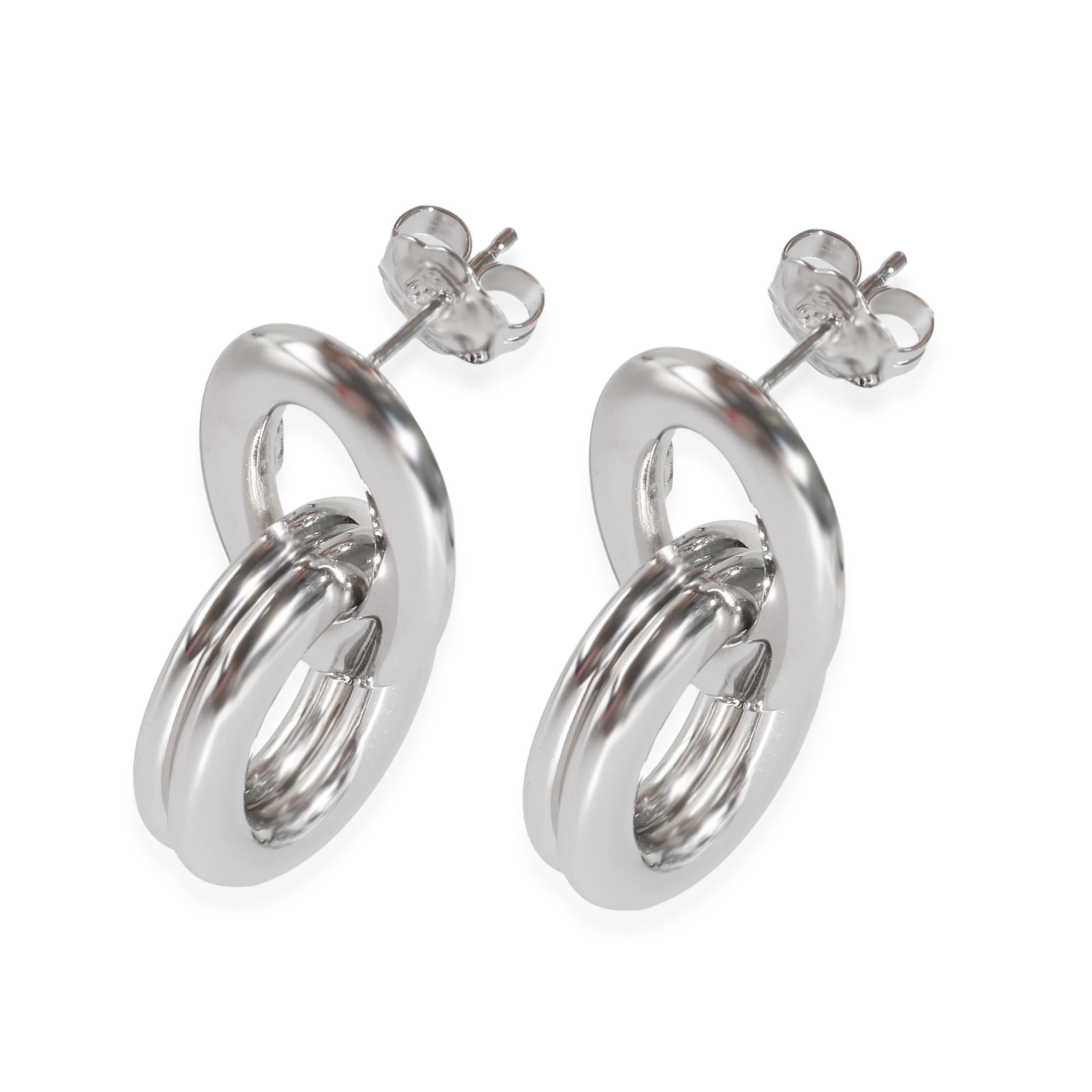 Triple Oval Drop Earring in 18K White Gold - Image 2