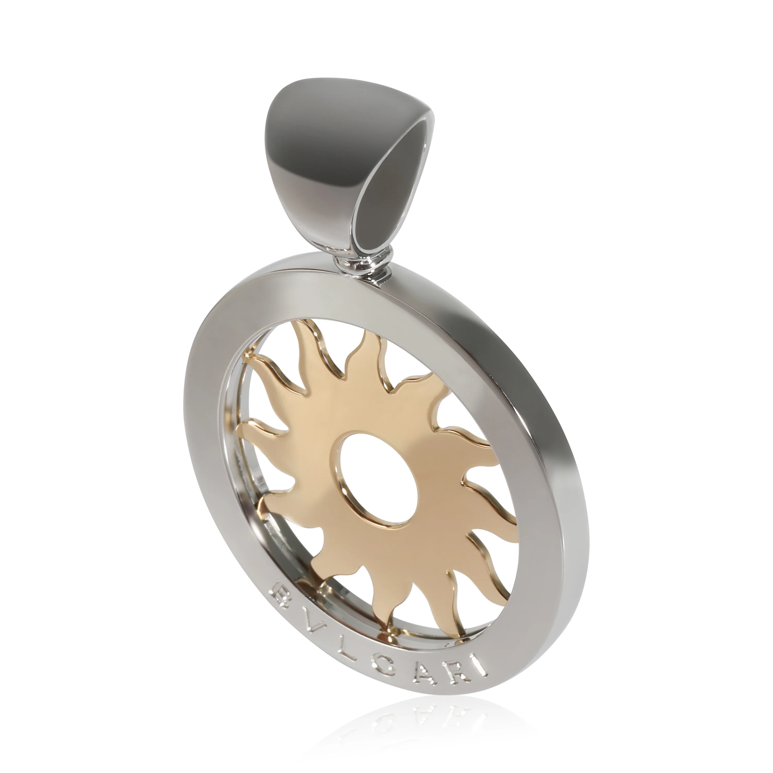 Fashion Pendant in 18k Yellow Gold/Steel - Image 2