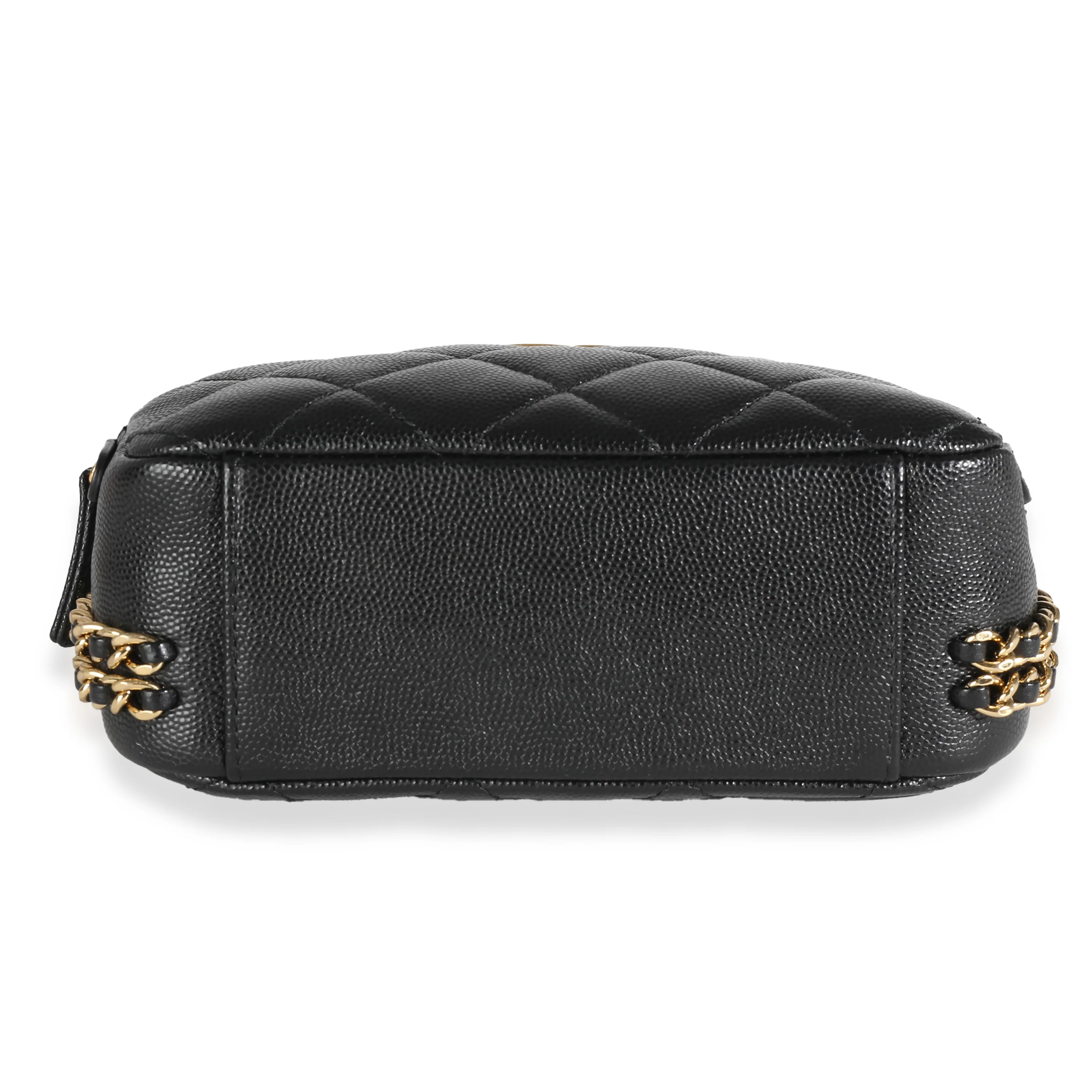 23C Black Quilted Caviar Chain Melody Camera Case - Image 5
