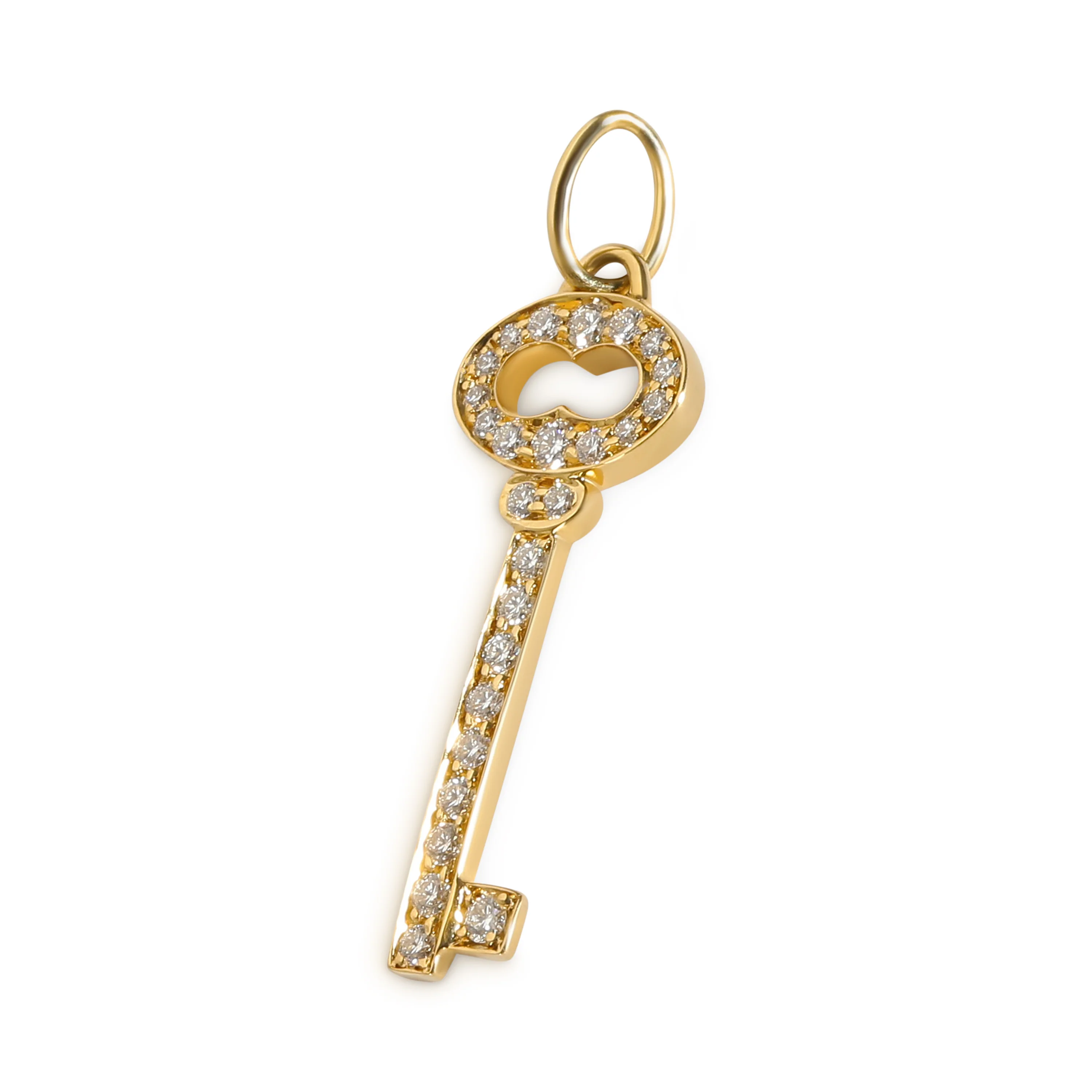 Key Fashion Pendant in 18k Yellow Gold 0.14 CTW - Image 2