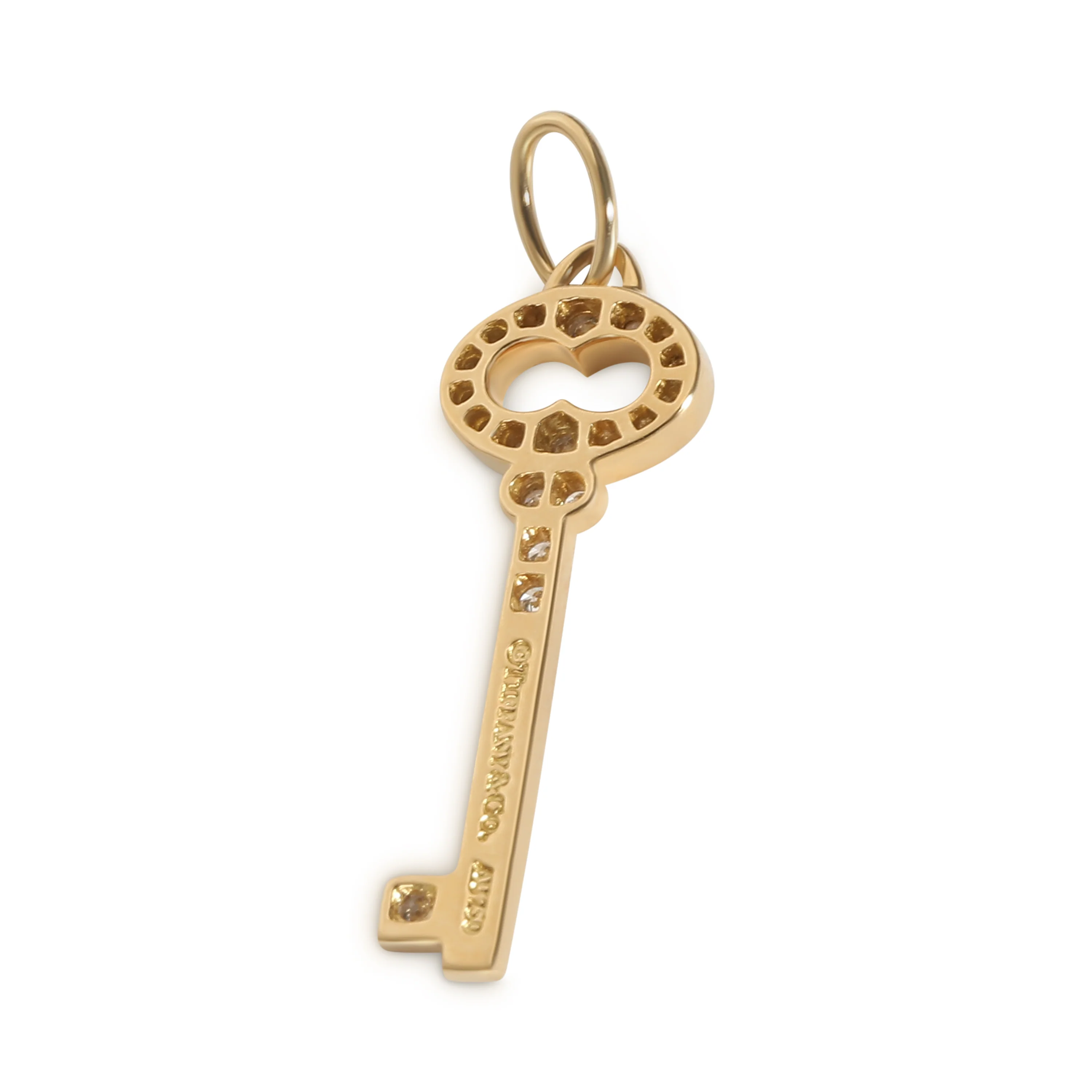 Key Fashion Pendant in 18k Yellow Gold 0.14 CTW - Image 3