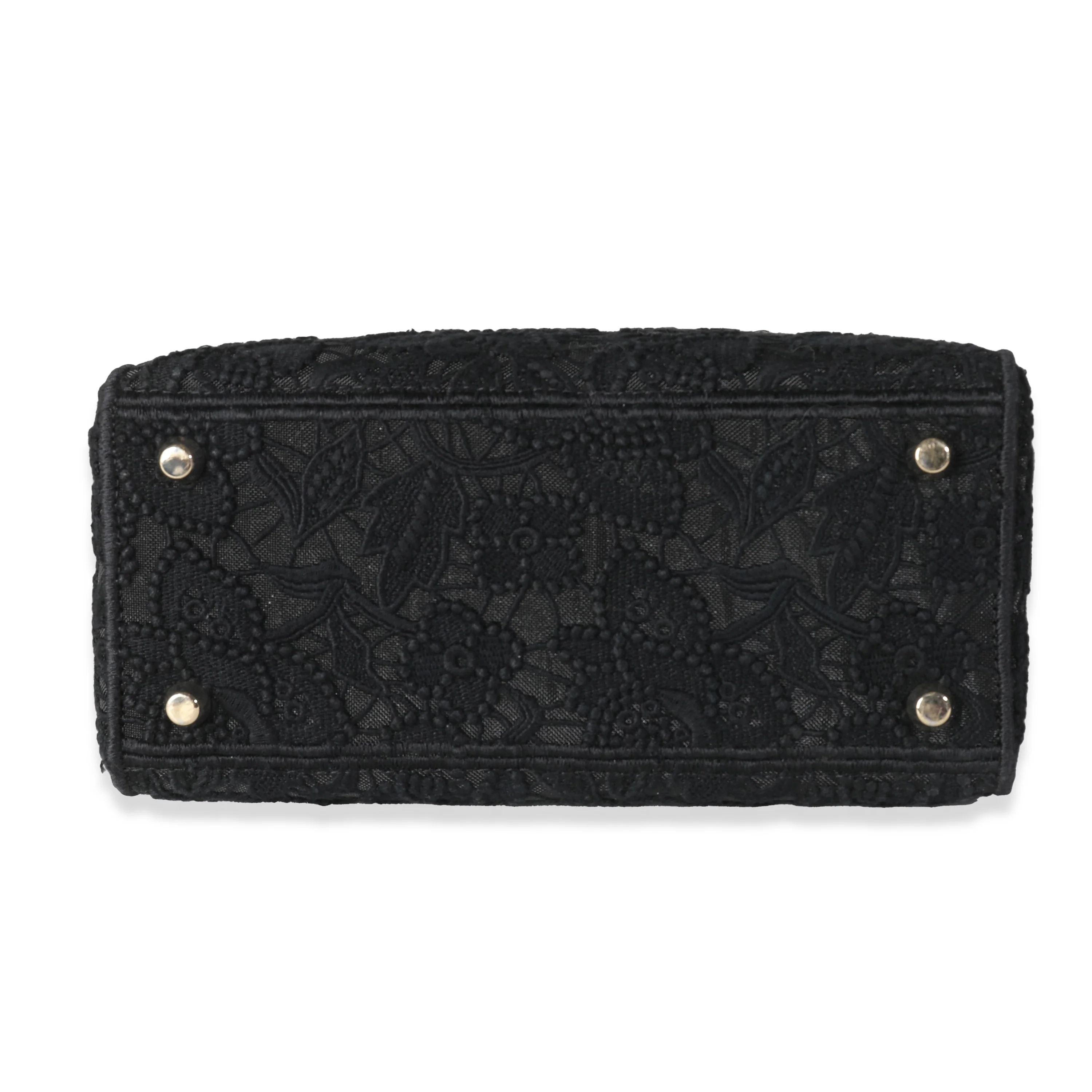 Black Macramé Medium Lady D-Lite Bag - Image 5