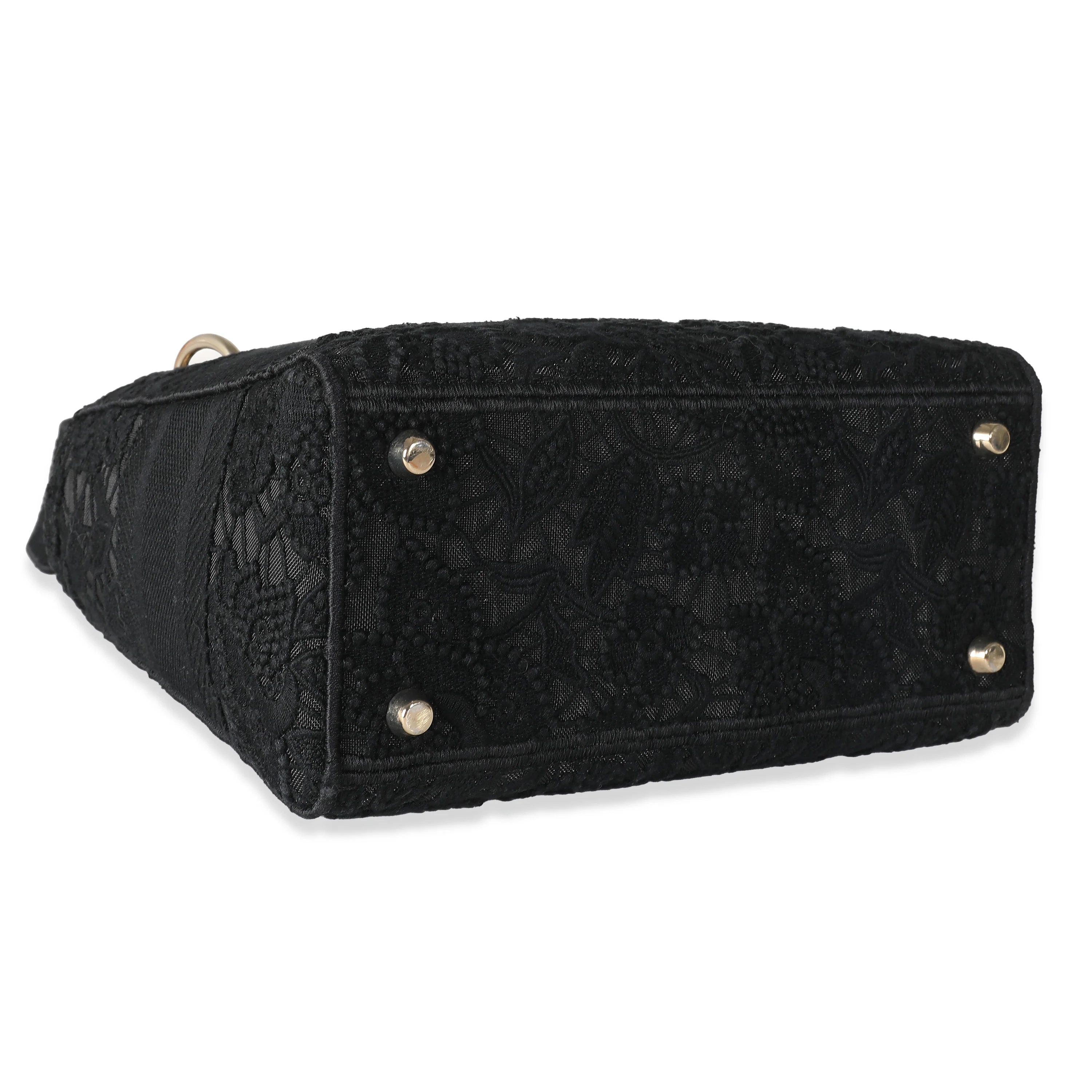 Black Macramé Medium Lady D-Lite Bag - Image 6