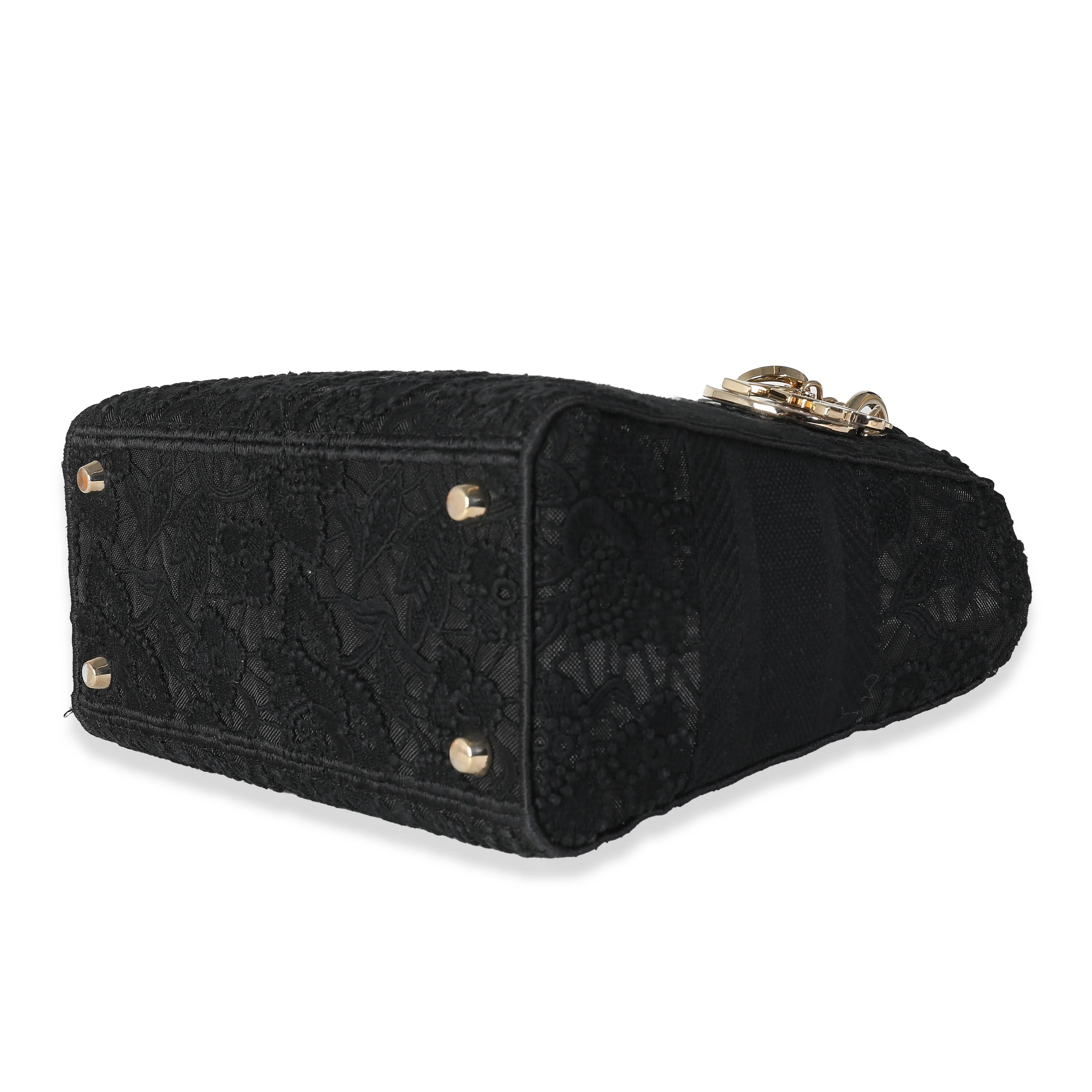 Black Macramé Medium Lady D-Lite Bag - Image 7