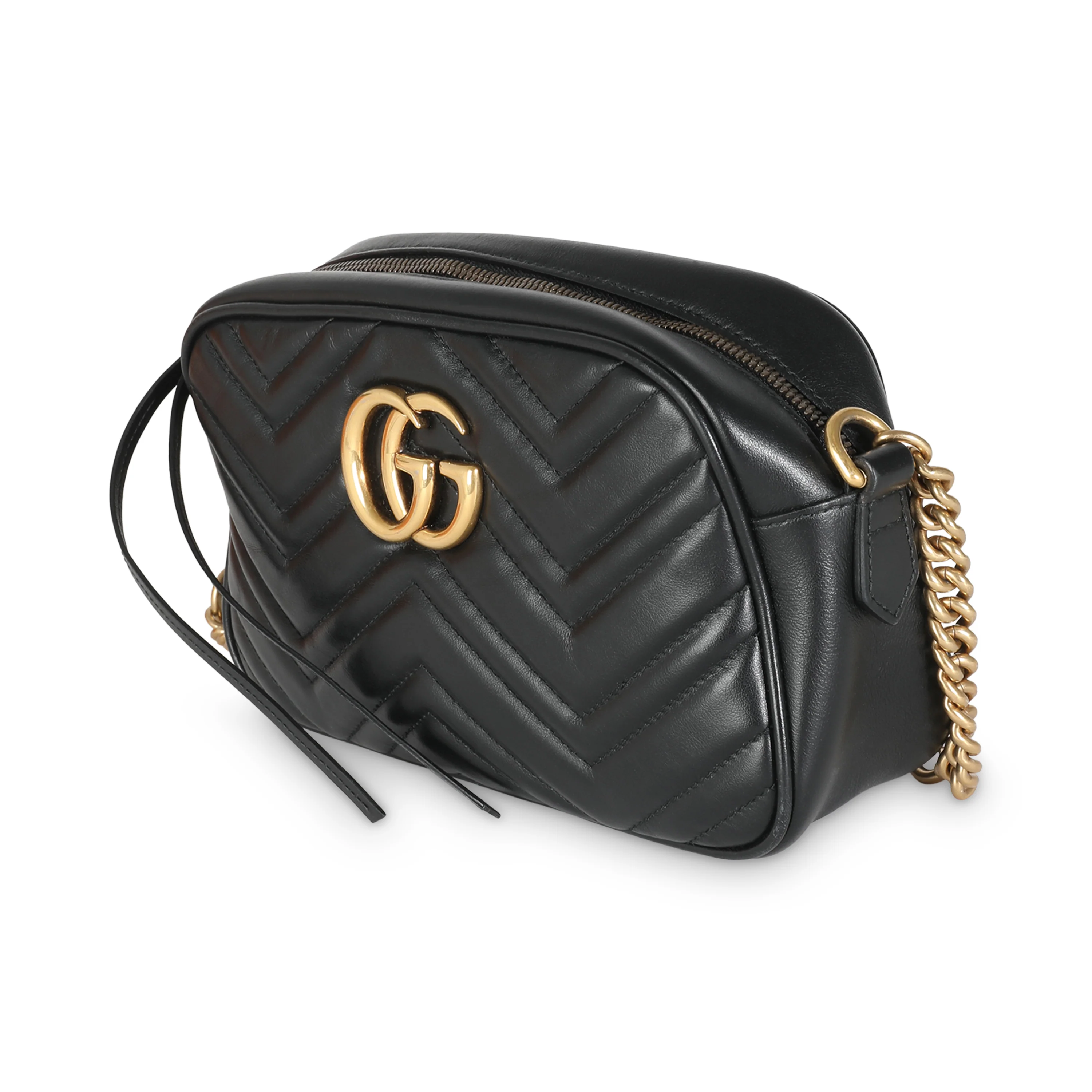 Black Matelasse Calfskin Small GG Marmont Shoulder Bag - Image 2
