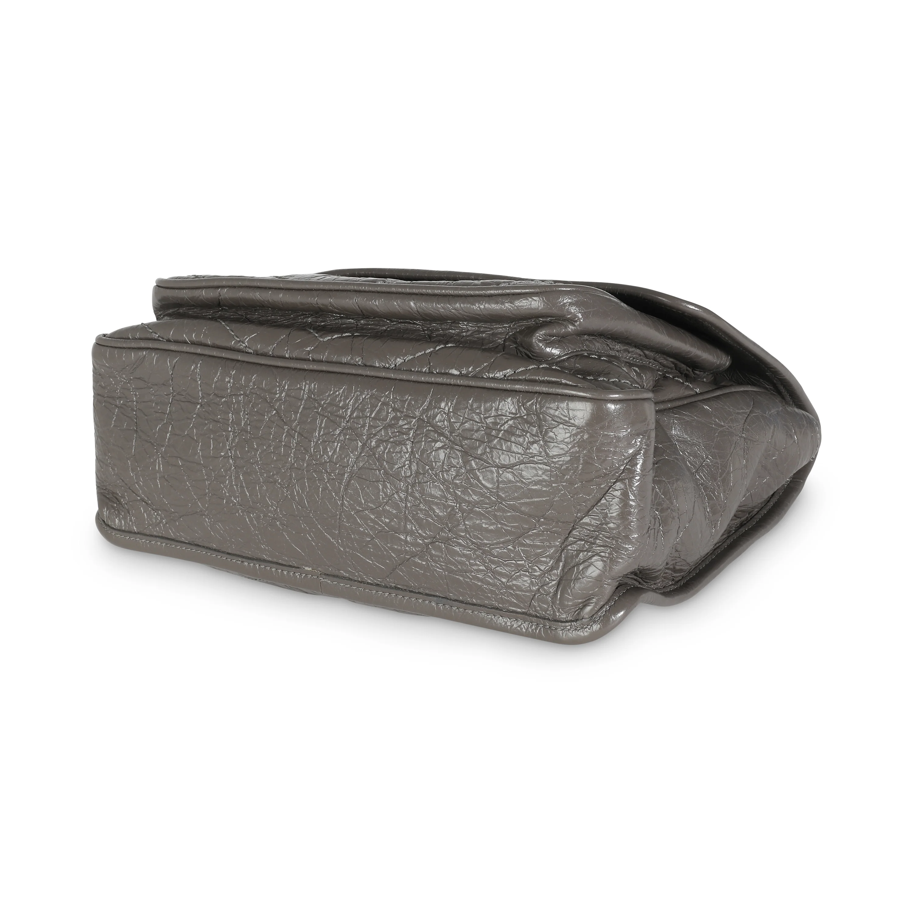 Storm Crinkled Calfskin Matelasse Medium Niki Chain Satchel - Image 6