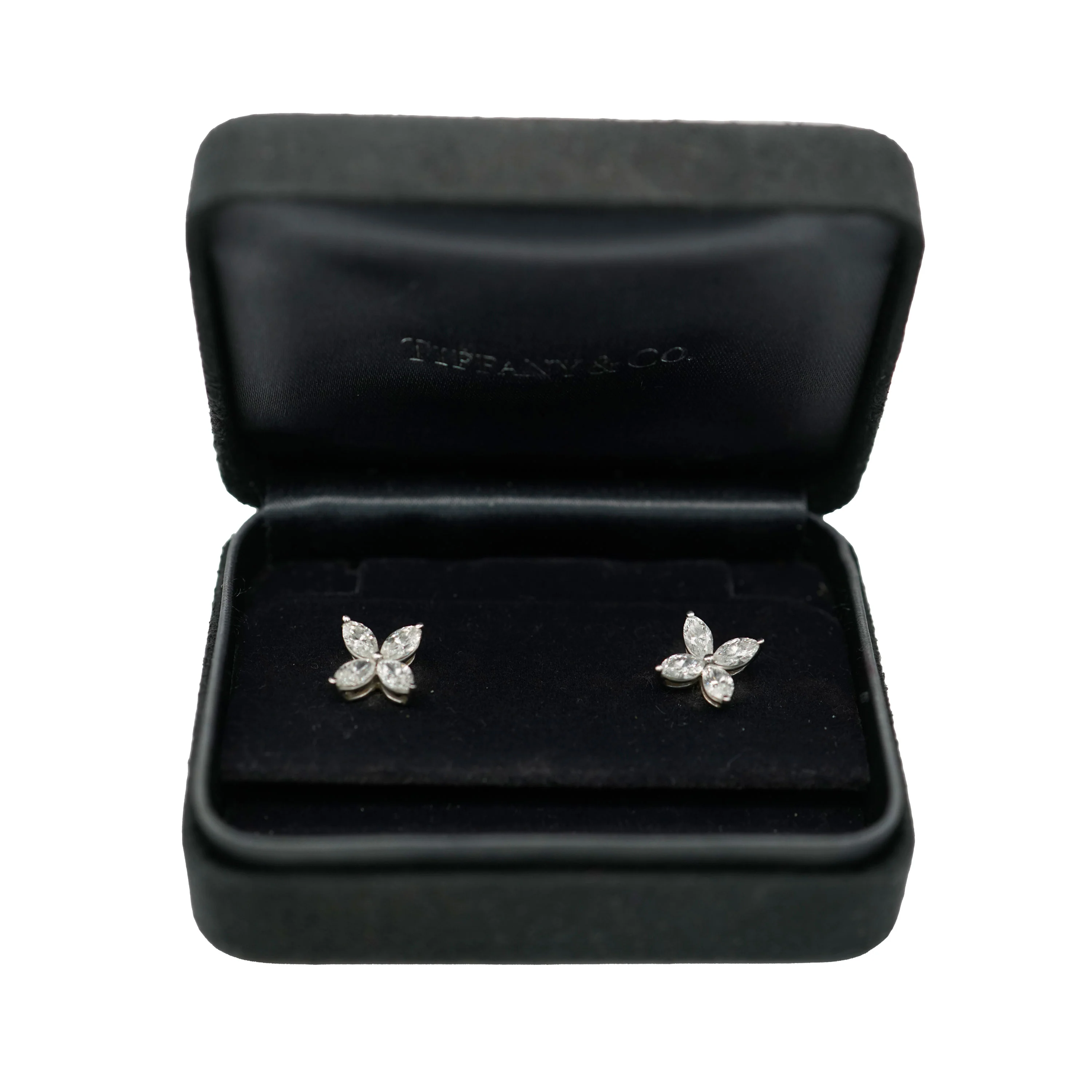 Victoria Earrings in  Platinum 1.84 CTW, Large Model - Image 3