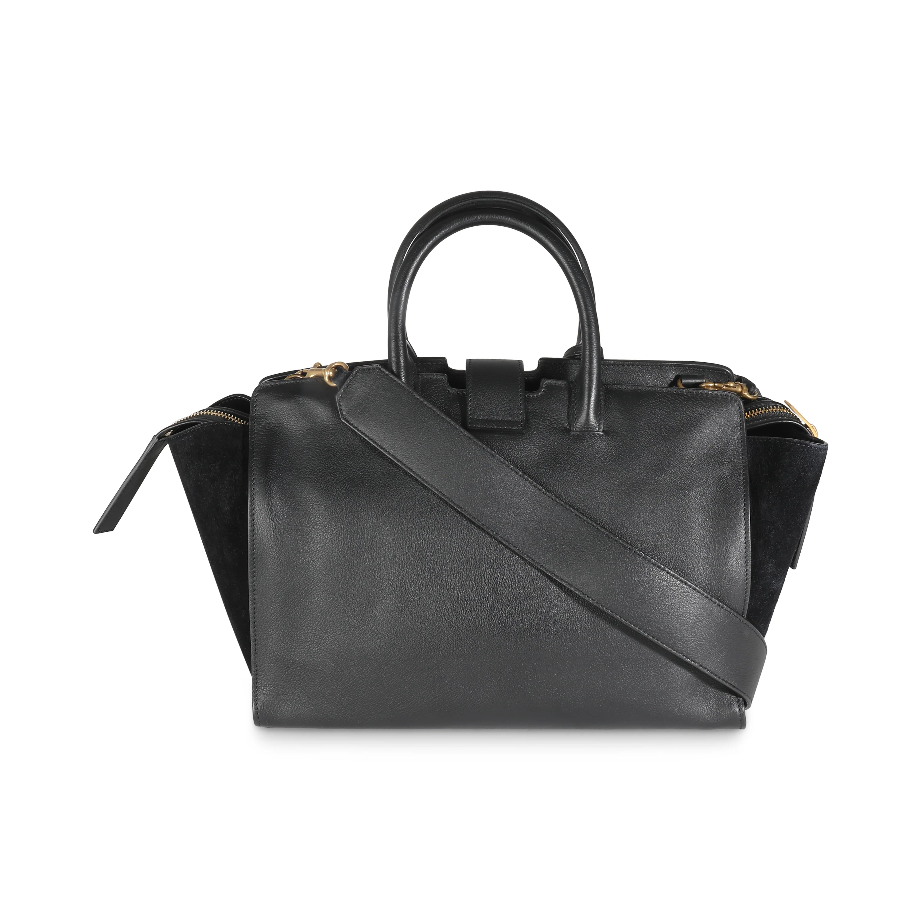 Black Smooth Calfskin Monogram Downtown Cabas - Image 4