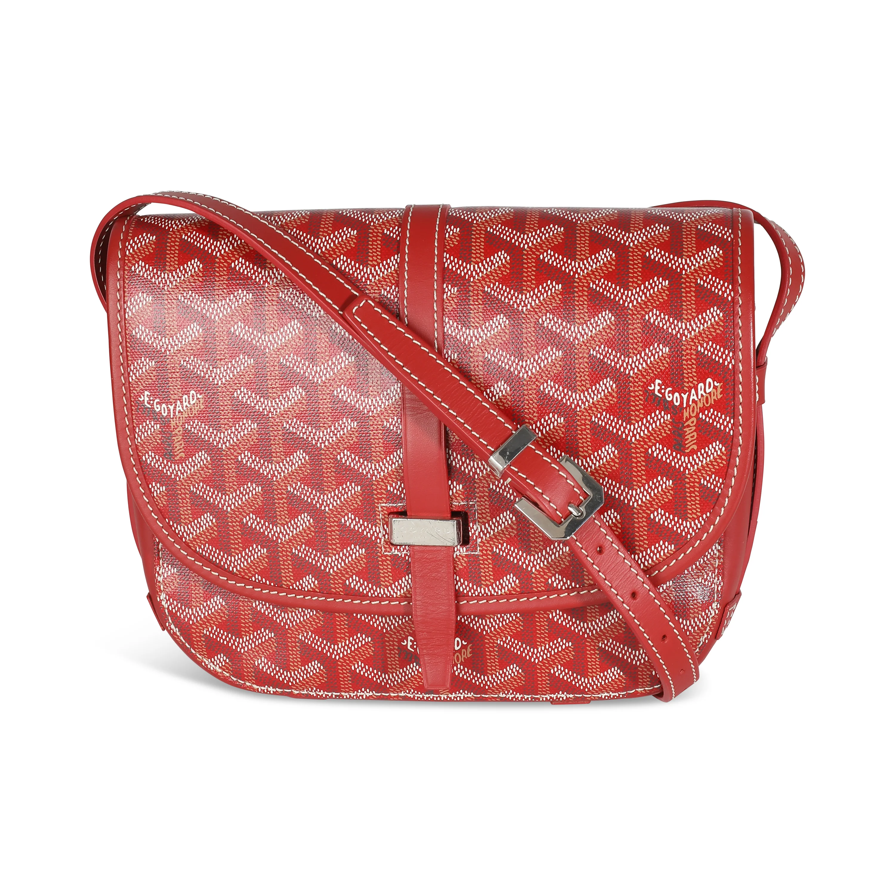 Red Goyardine Canvas Belvedere II PM