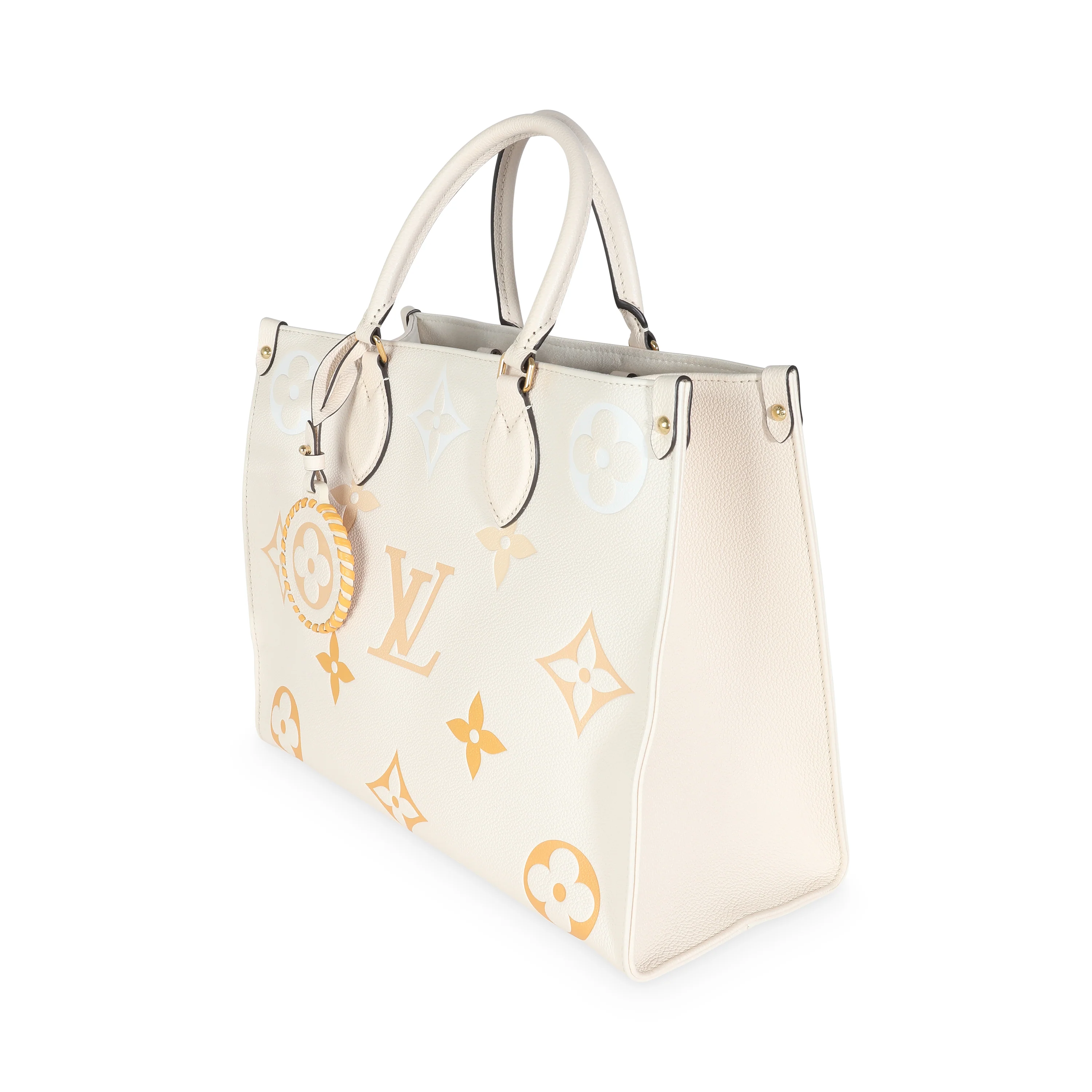 Cream Saffron Giant Monogram Empreinte Onthego MM - Image 2