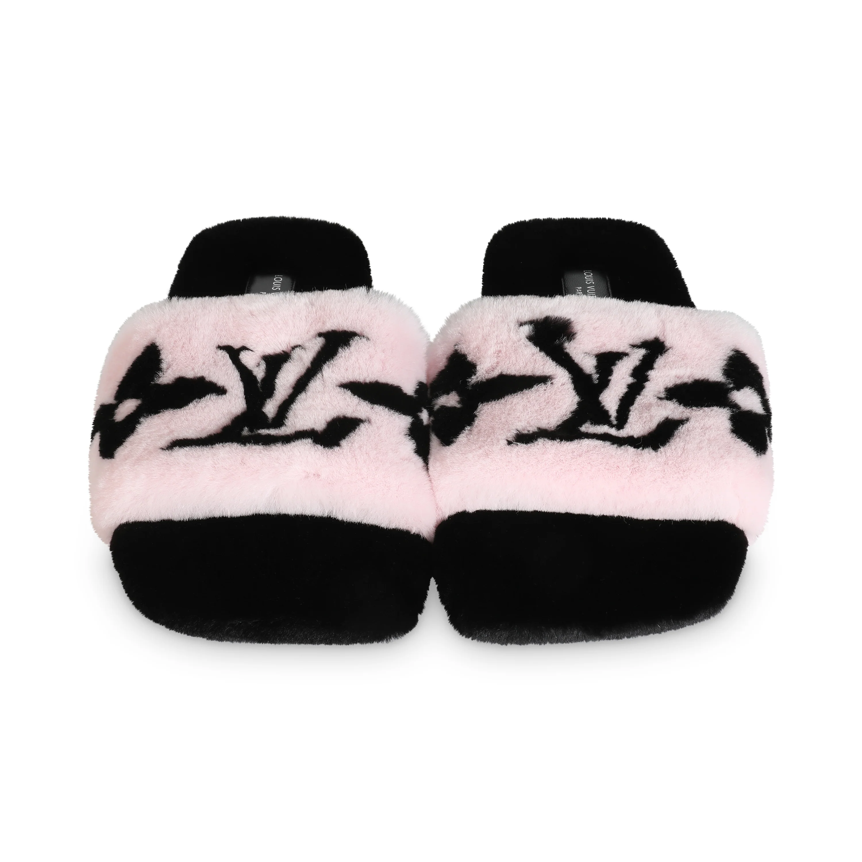 Black Pink Mink Fay Flat Mule 39 - Image 5