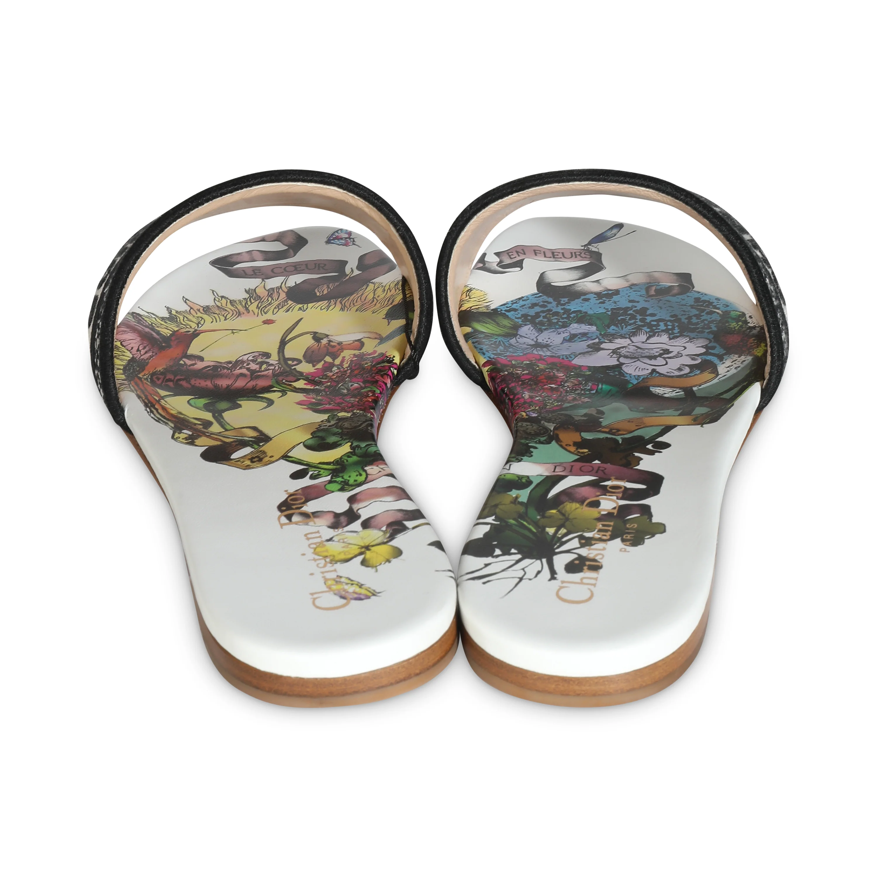 Multicolor Canvas Le Coeur En Fleurs Embroidered Dway Slide 40 - Image 4