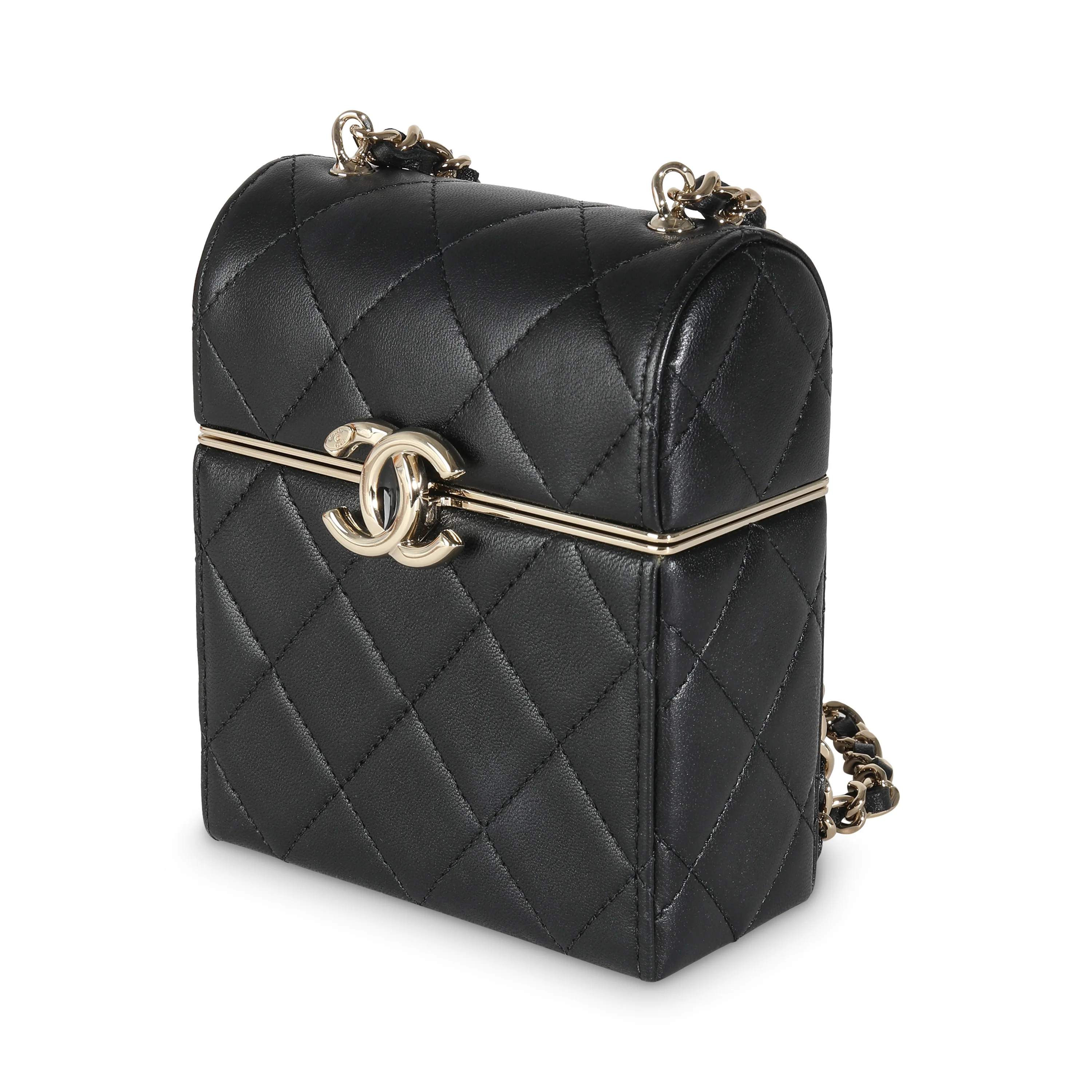 23C Black Quilted Lambskin Box Chain Vanity - Image 2