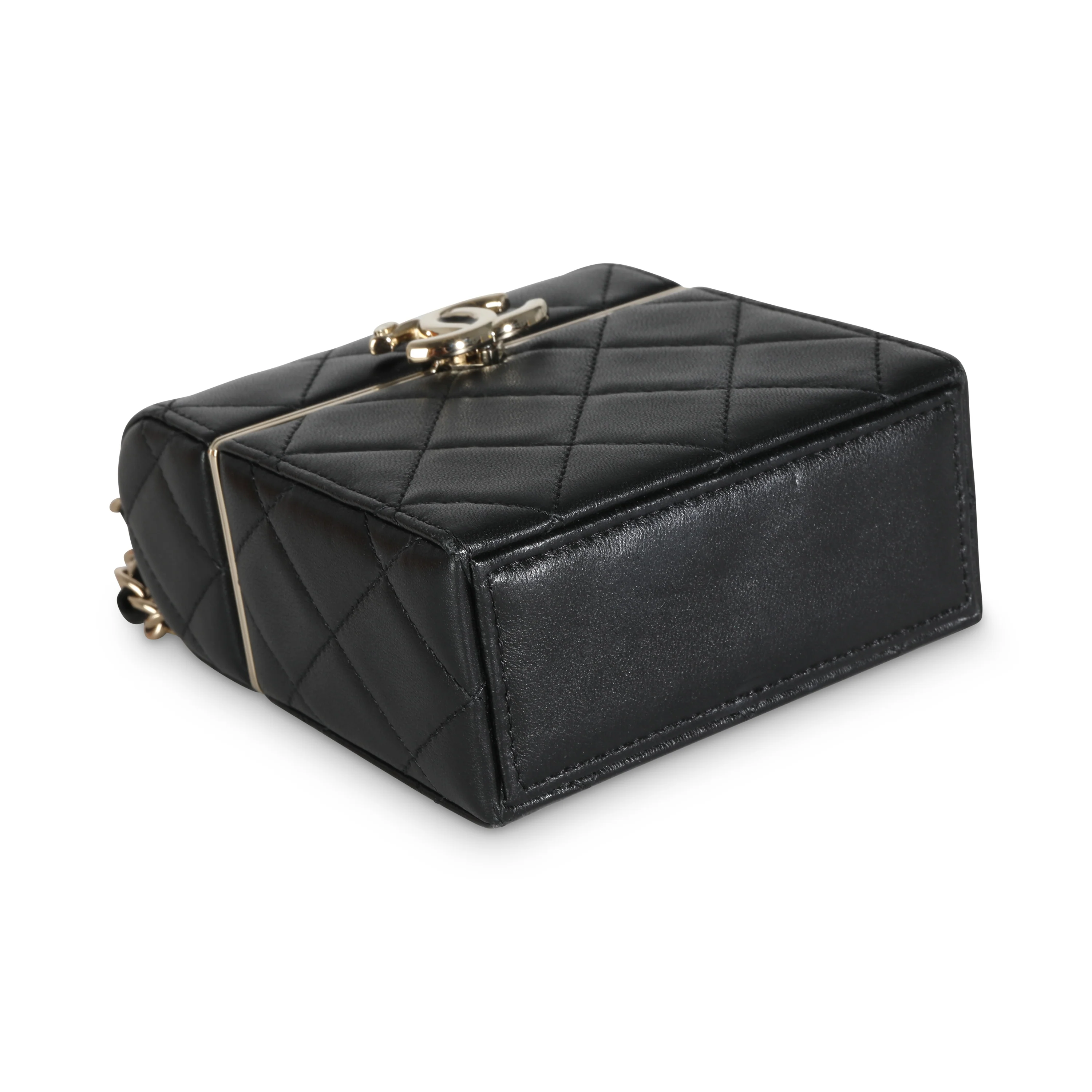 23C Black Quilted Lambskin Box Chain Vanity - Image 6