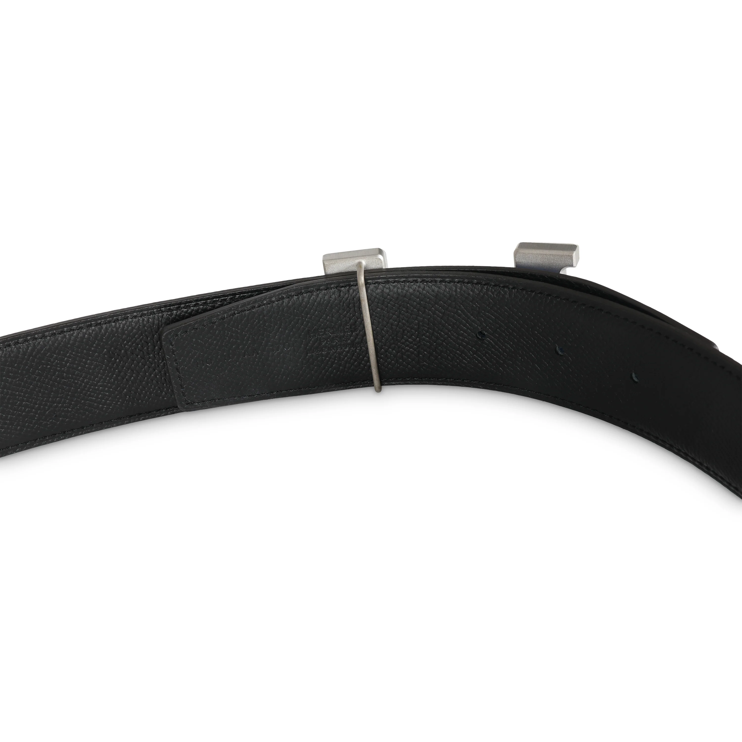 Black Bleu Zellige Epsom 38mm Constance H Belt 110 - Image 5