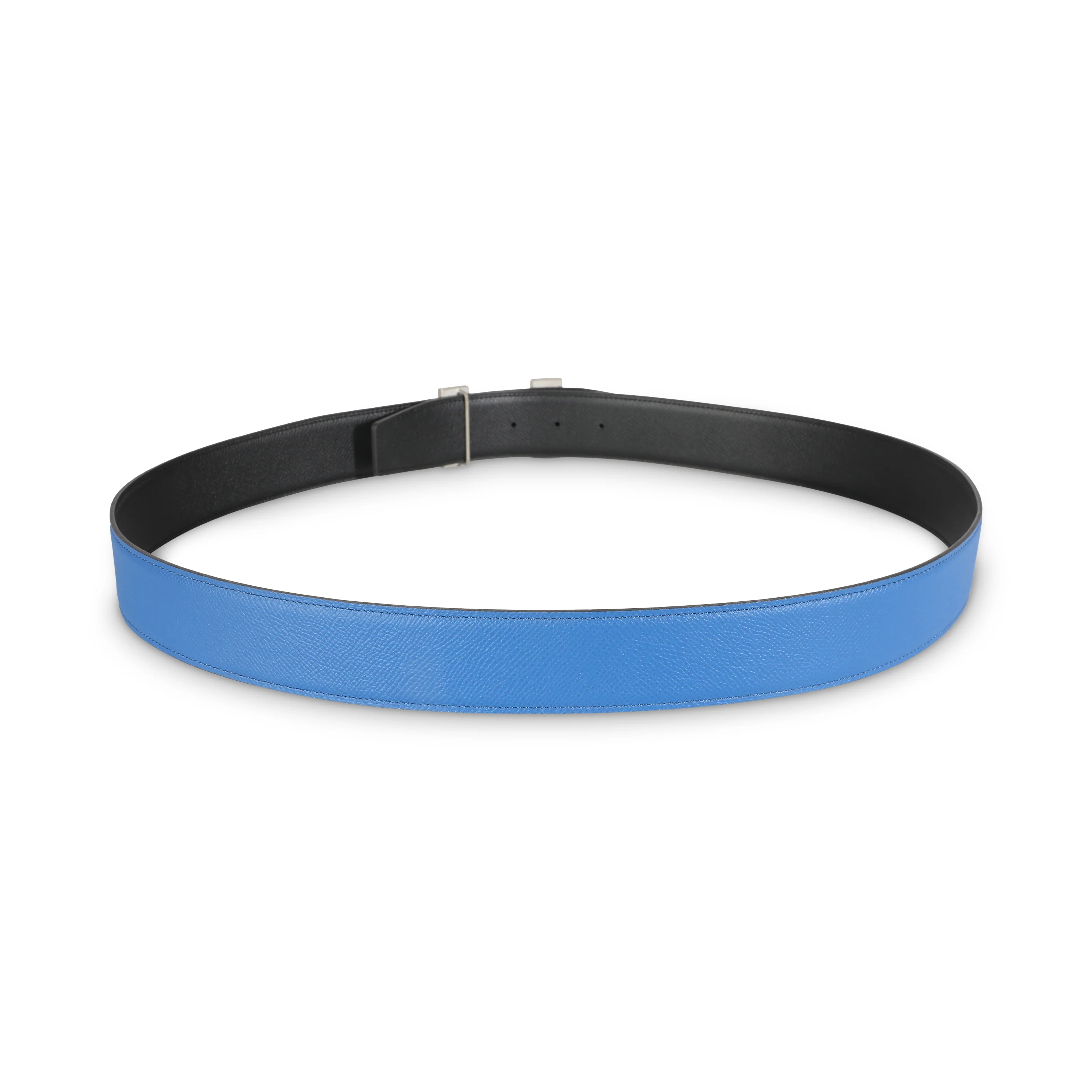 Black Bleu Zellige Epsom 38mm Constance H Belt 110 - Image 6