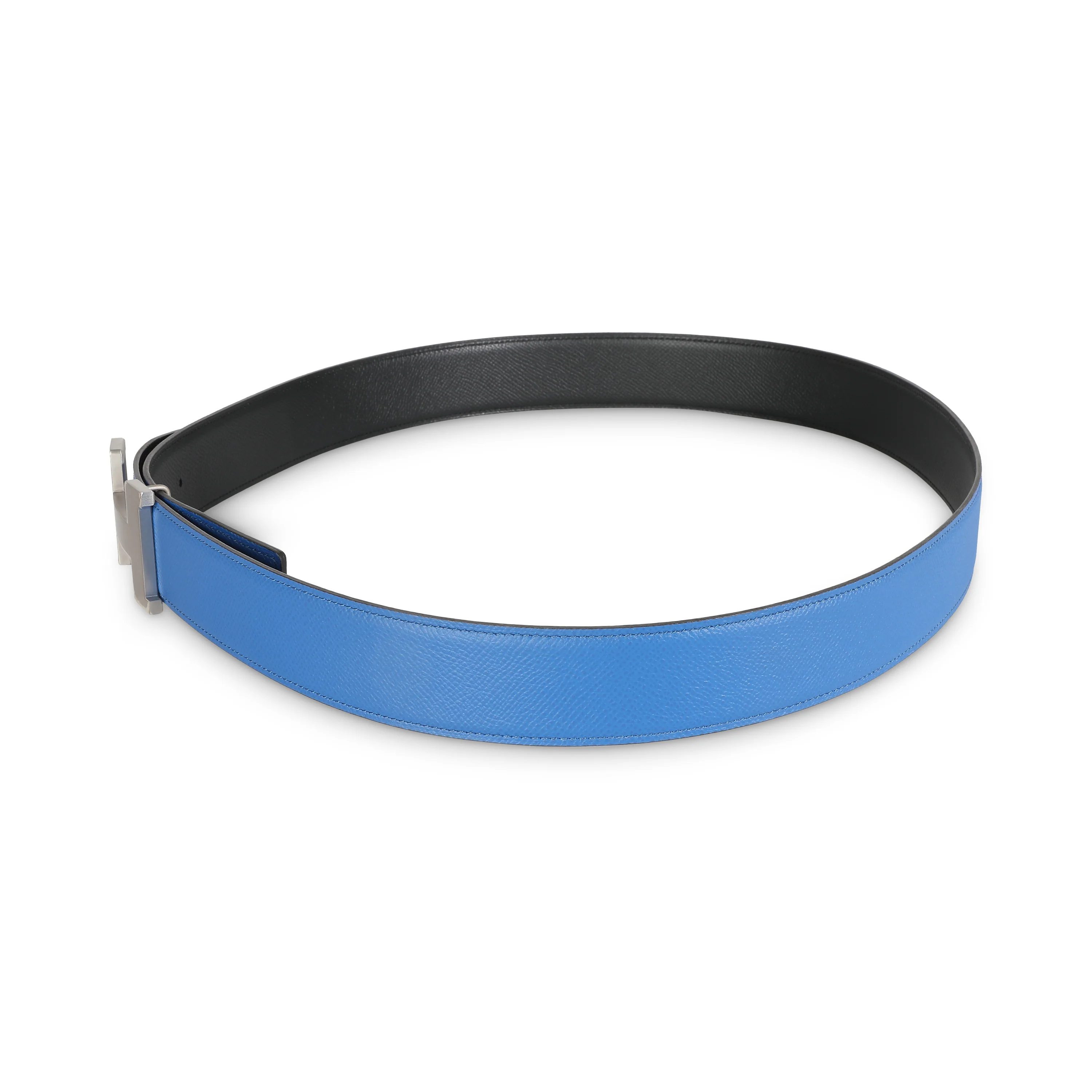 Black Bleu Zellige Epsom 38mm Constance H Belt 110 - Image 8