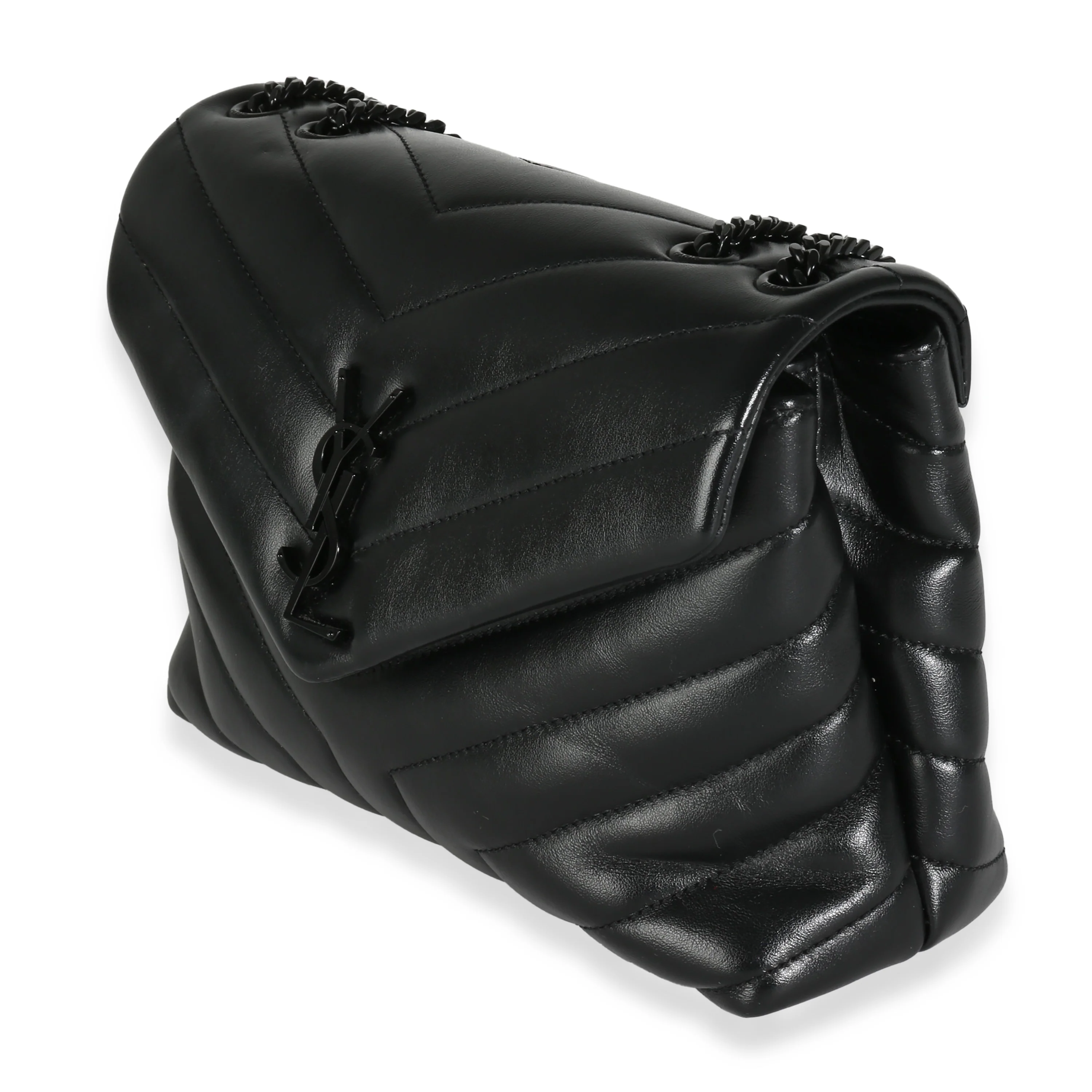 Black Matelasse Calfskin Small Lou Lou Chain Bag - Image 2